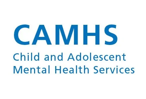 Logo of CAMHS, Child and Adolescent Mental Health Services.