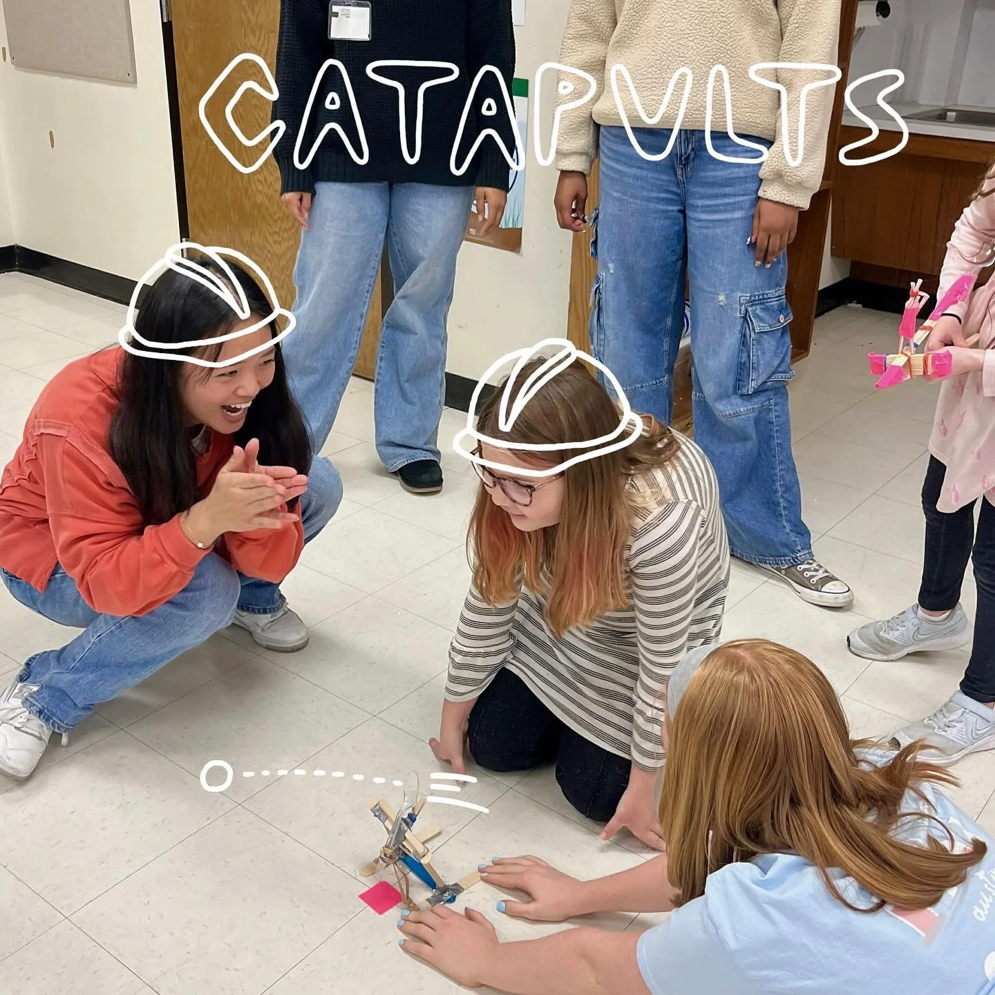 Catapults were a success ☄️ Thank you volunteers!