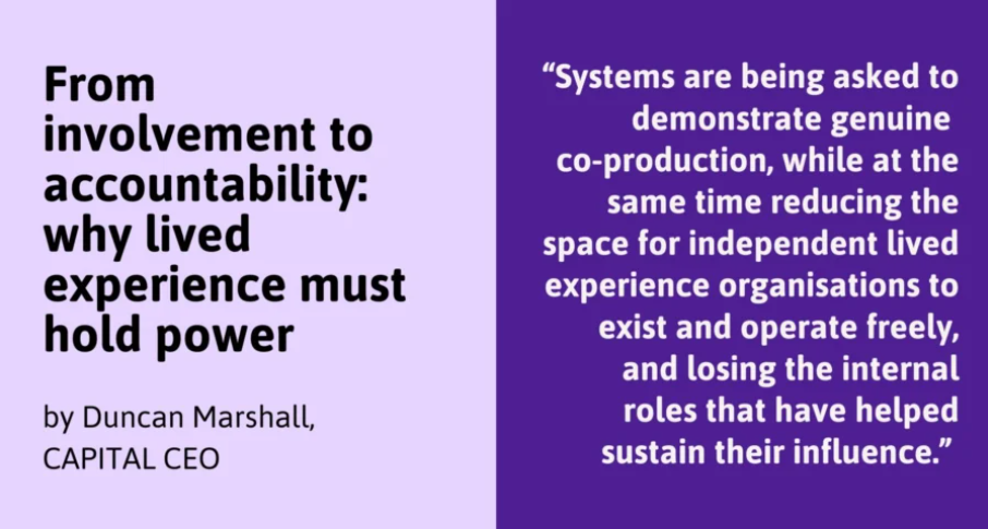 Duncan’s NSUN Blog: From Involvement To Accountability: Why Lived Experience Must Hold Power