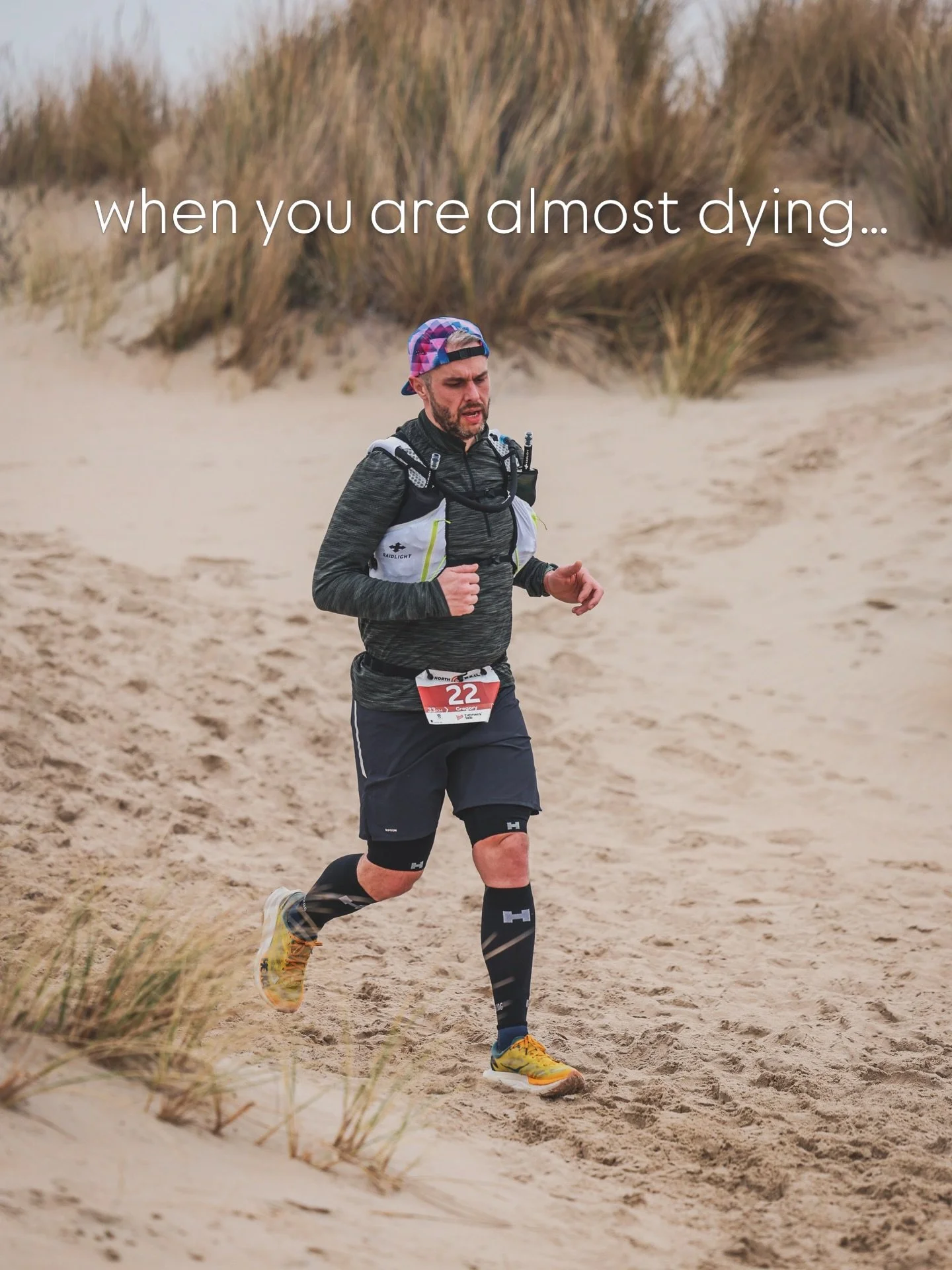 From barely surviving to race-photo ready in 0.2 seconds, new PR unlocked 😅