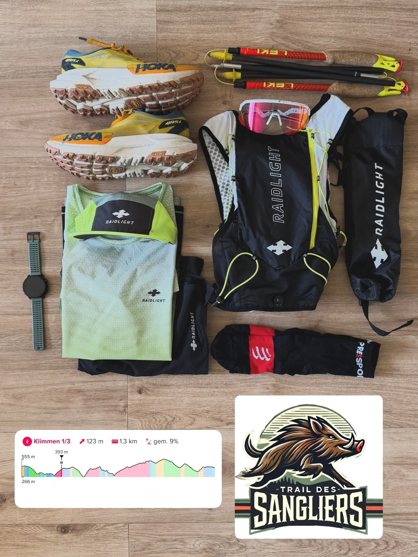 Morgen sta ik aan de start van de Trail des Sangliers.
26 km door een streek waar ik altijd een beetje thuiskom.

Alles ligt klaar. Rustig ingepakt, maar vanbinnen toch wat spanning.
Niet omdat het moet, maar omdat het mag.

Vertrek om 11u30.
En dan&