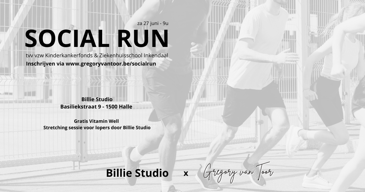 Social run tvv het Kinderkankerfonds en de Ziekenhuisschool Inkendaal op 27/06/2026