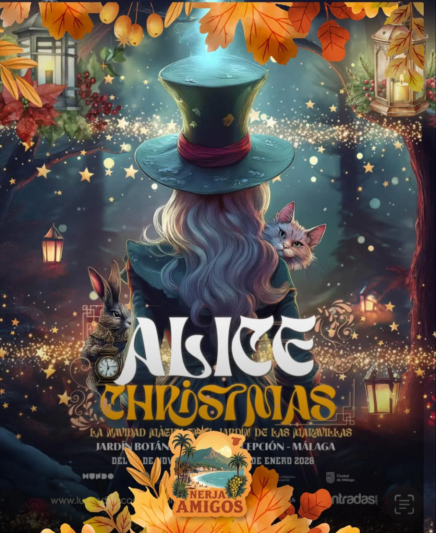 ✨ A Day in M&aacute;laga &mdash; a little magic, a little wonder, and a whole lot of Christmas sparkle! ✨
Begin with Alice&rsquo;s enchanted world at the Botanic Garden, then wander into the glow of M&aacute;laga&rsquo;s famous Christmas Lights.
The 