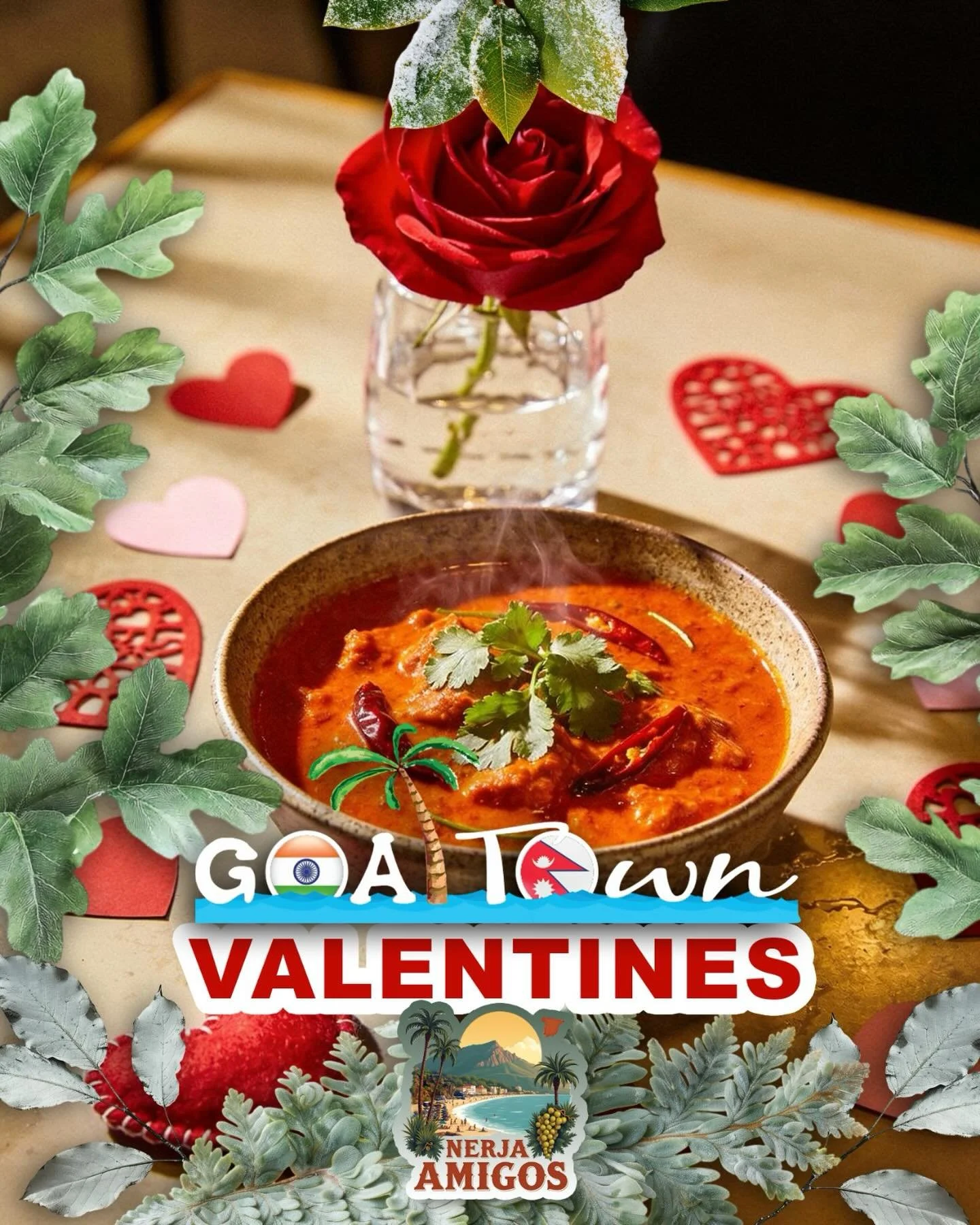 💘 Valentine&rsquo;s Night at Goa Town 💘

Looking for something a little different this Valentine&rsquo;s Day?
Spice things up with an intimate dinner full of bold flavours, warm atmosphere, and dishes made to share.

✨ Love, laughter, and a table w