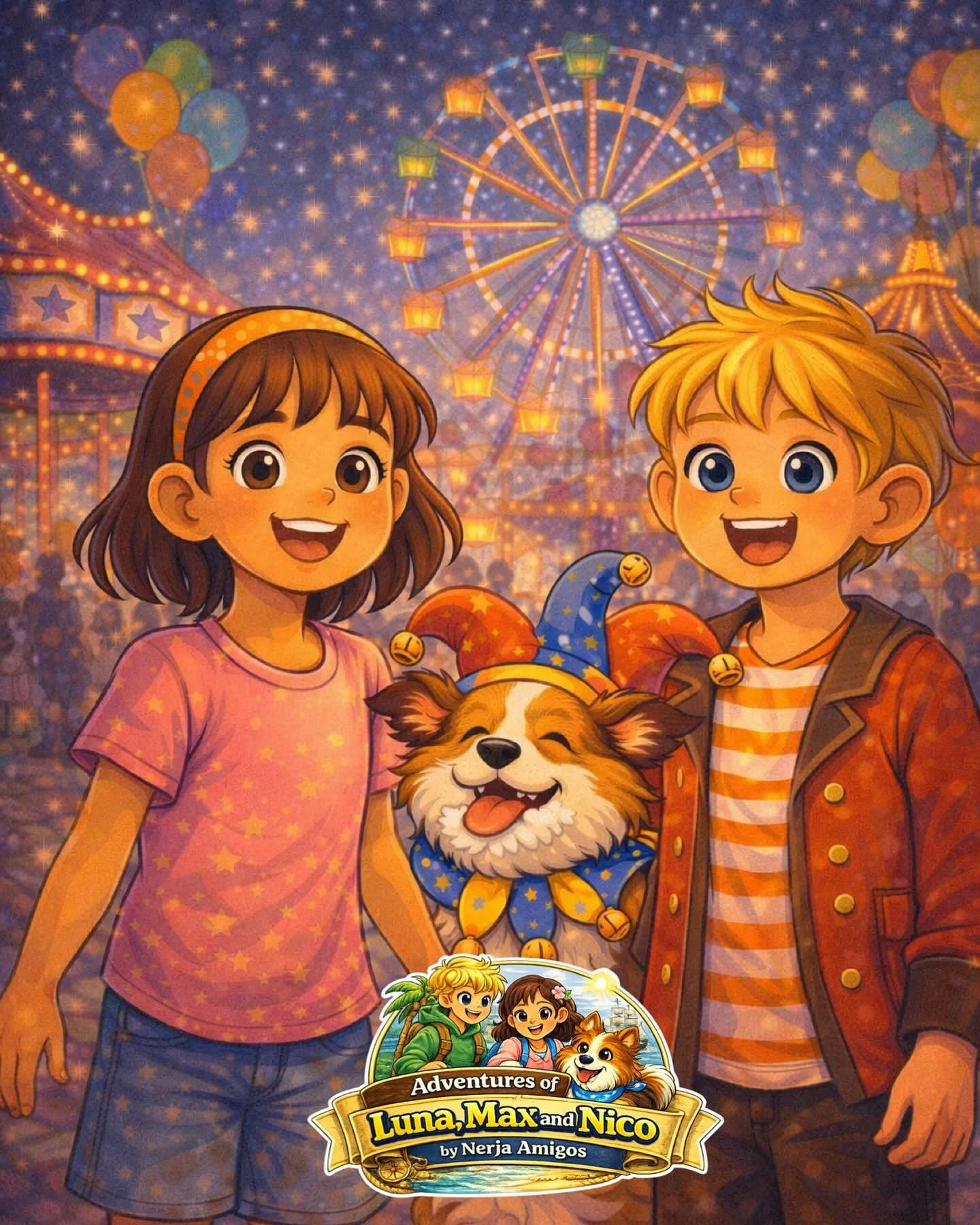 🎭✨ Kids!!!! Ready for Carnival fun with Luna, Max &amp; Nico? ✨🎭

Costumes, colour and laughter fill the streets as our three friends dive into the magic of Nerja Carnival &mdash; a joyful adventure for little explorers and their grown-ups too. 🎉 