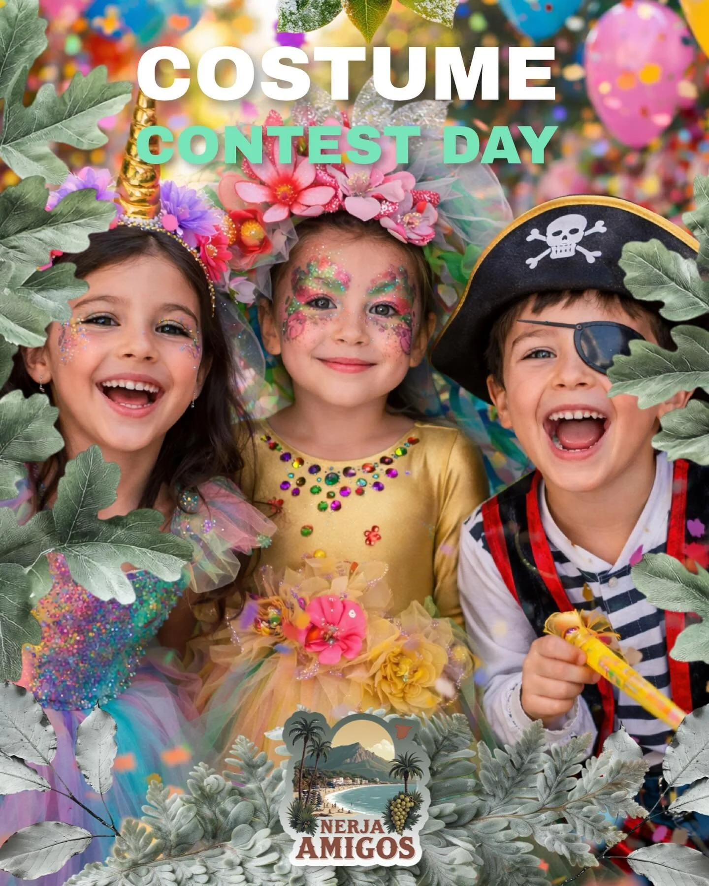 🎭👑 It&rsquo;s Costume Contest Day in Nerja!

A full afternoon and evening of Carnival magic with Ninfa (Queen) &amp; Momo (King) &mdash; for children, youth AND adults.

🎈 Children&rsquo;s Costume Contest kicks things off, with little ones taking 