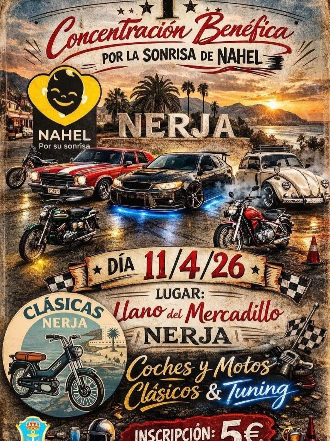 Lets go ladies &amp; gents 🚘 🏍️ 👀

👉🏽 https://www.nerjaamigos.com/events/clsica-nerja-for-nahels-smile- #nerja #nerjaspain #classiccars