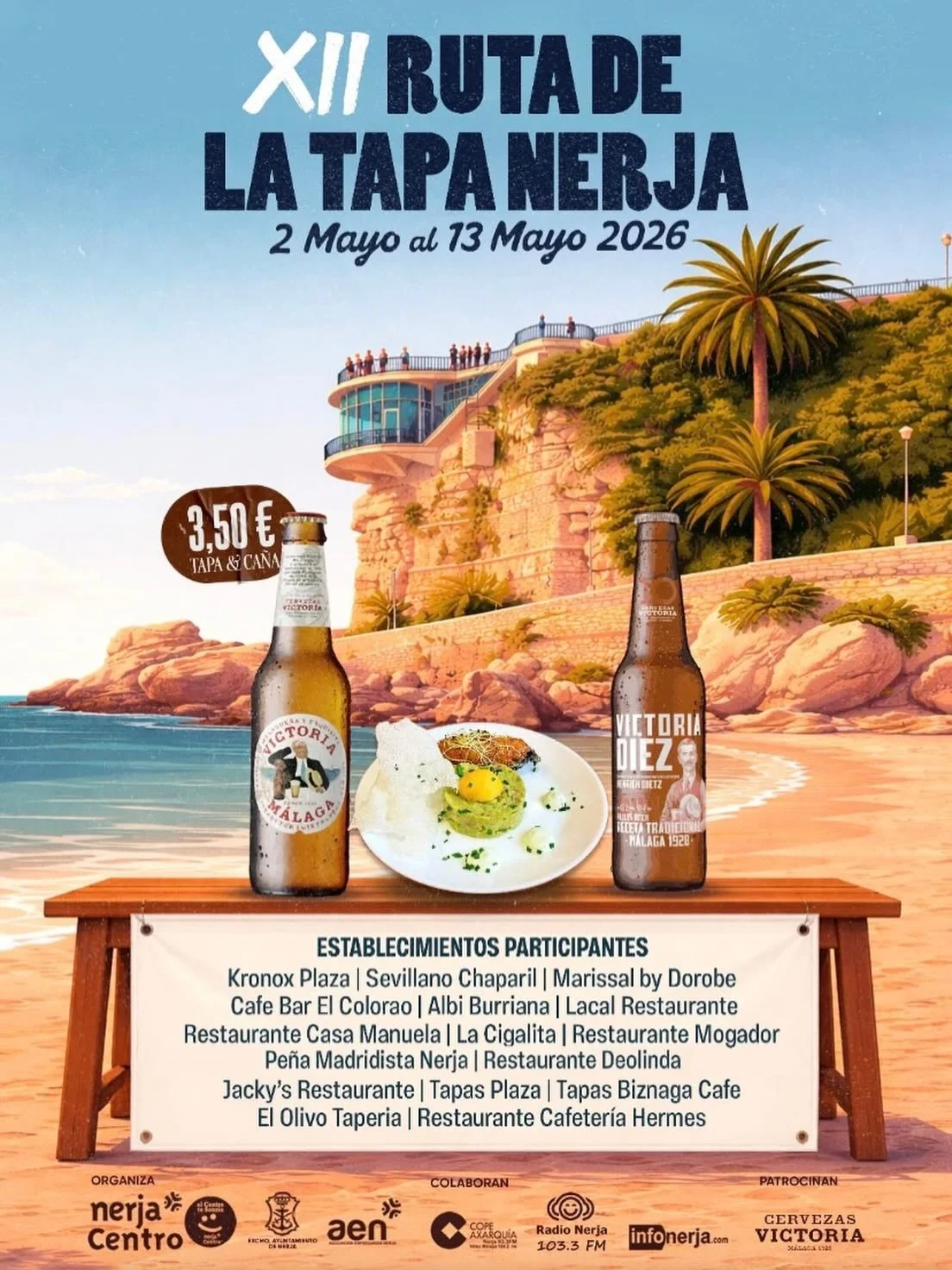 When and where is Nerja&rsquo;s tastiest Tapas event happening? 🍷🍤

From 2nd to 13th May, the Ruta de la Tapa takes over Nerja &mdash; giving you plenty of time to pick up your passport, collect stamps, and taste your way through the town. Complete
