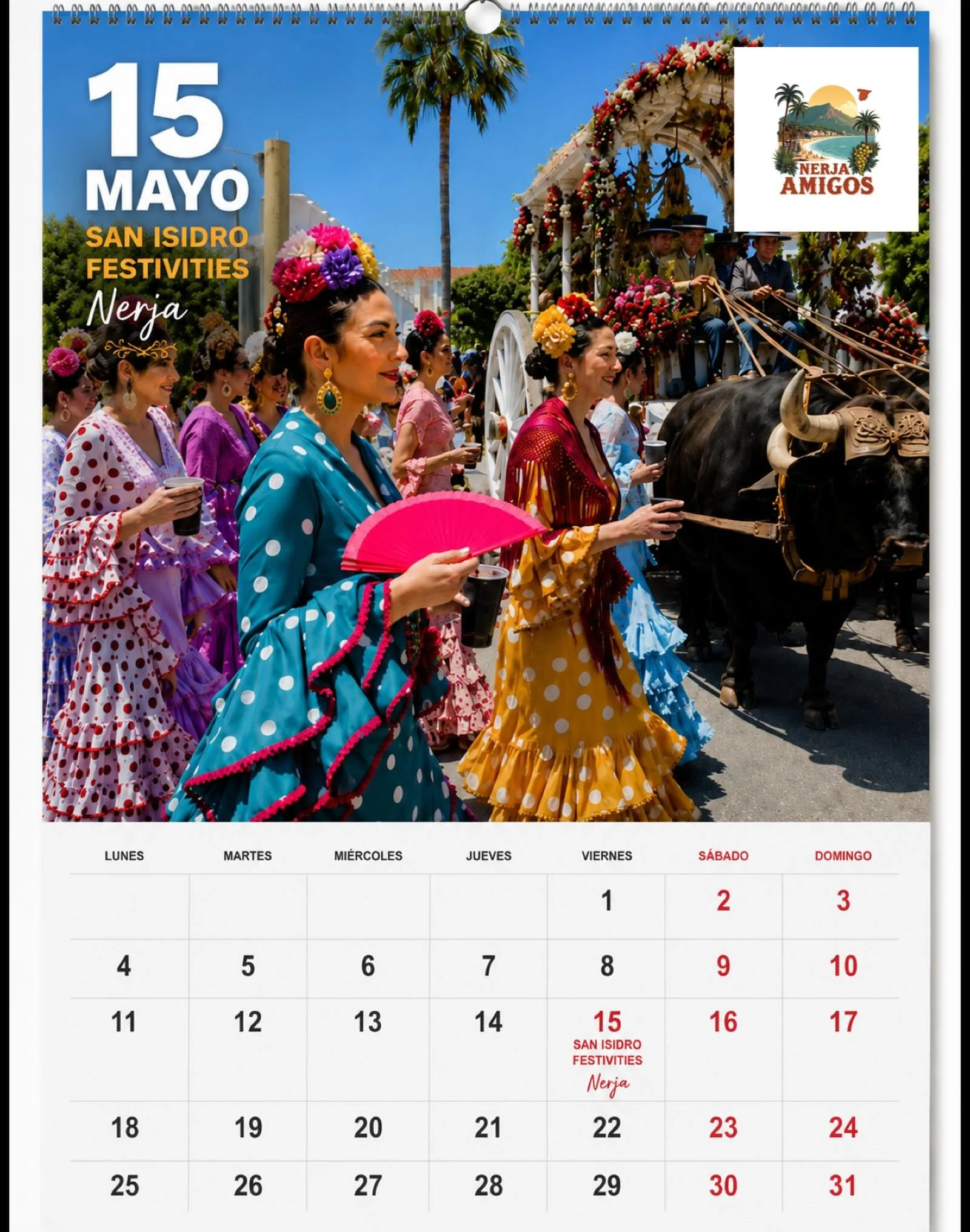DON&rsquo;T MISS OUT - SAN ISIDRO FESTIVITIES ARE HERE TODAY! 🎉💃🐂

Nerja comes alive today with flamenco dresses, decorated wagons, oxen, horses, music, local wine and festive spirit as the San Isidro celebrations make their way from the Balc&oacu