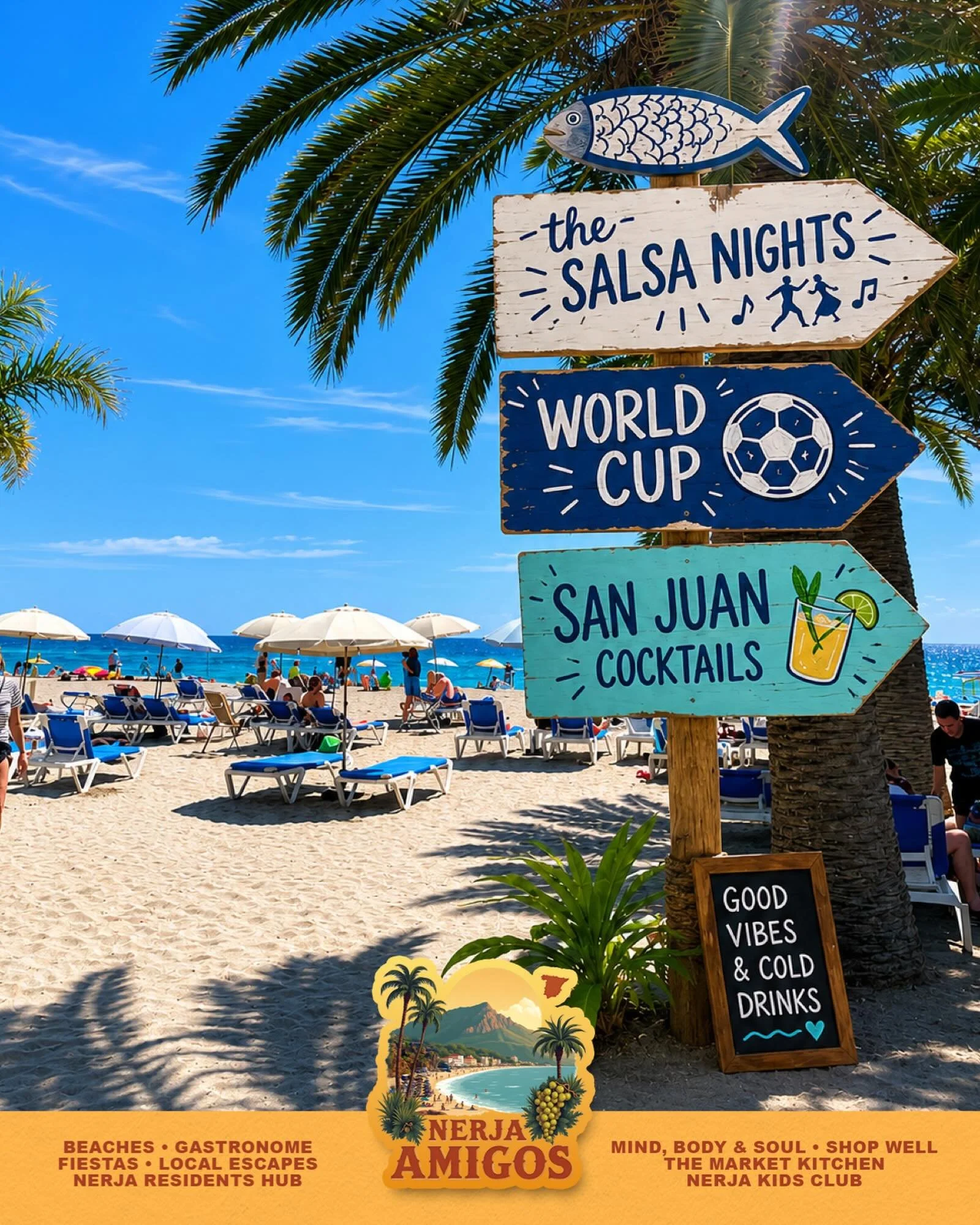 🏖️ Lazy beach days or lively summer festivals? 

Long lunches by the sea or sunset cocktails with friends? ☀️🌊🍹

June has arrived in Nerja, bringing something for everyone &ndash; from markets and music to San Juan celebrations, the World Cup, and