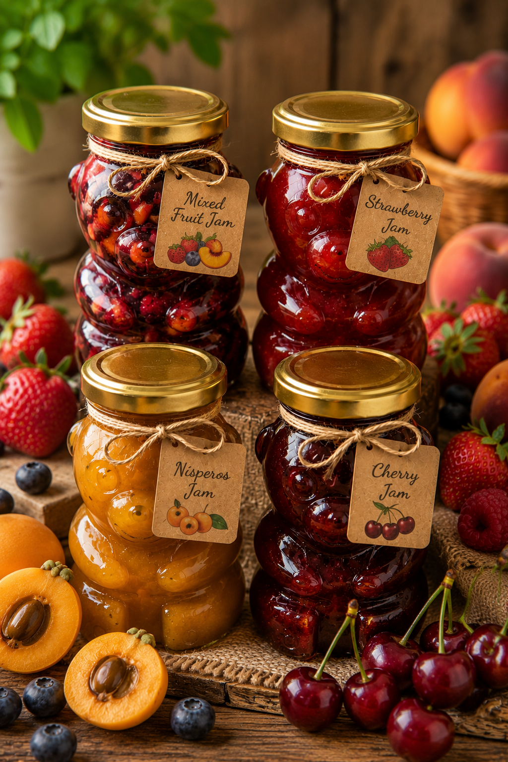 Homemade Jams - Seasonal Fruits &amp; Berries from the Local Market