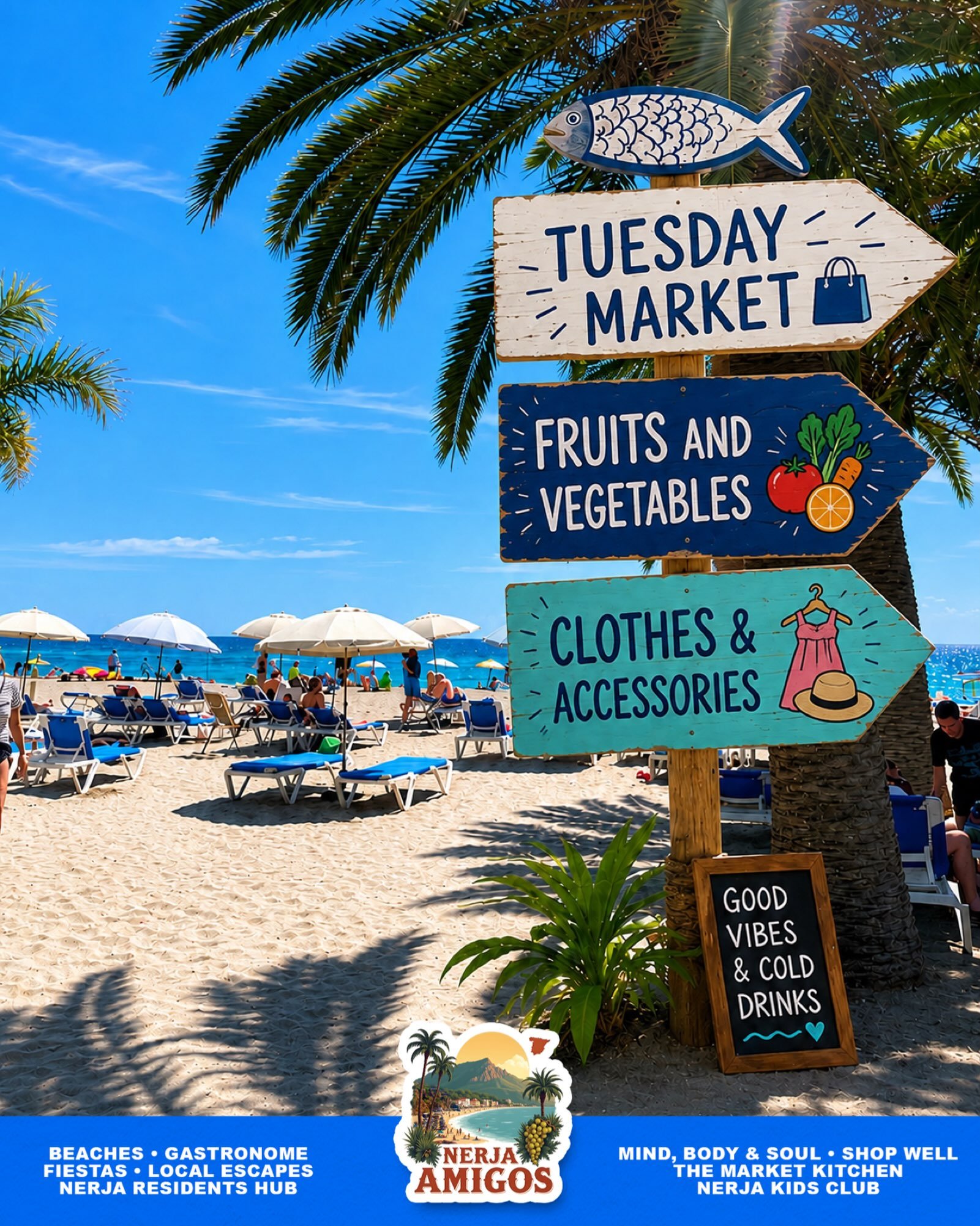🛍️ Here we go again&hellip; it&rsquo;s Tuesday Market! 🍅🧺👗

Fresh fruits &amp; vegetables, clothes, accessories, local bargains and a great morning atmosphere await! ☀️

Check the link below 👇🏽 for details of the Tuesday Market, plus other loca