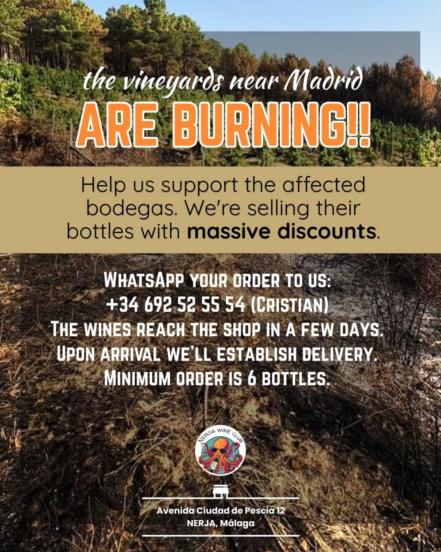 🍇 Sometimes a bottle of wine tells a much bigger story. Here&rsquo;s a wonderful message/ campaign from Nerja Wine Club. 

Sometimes, buying wine is just buying wine.

This time, it&rsquo;s helping preserve vineyards that took generations to create.