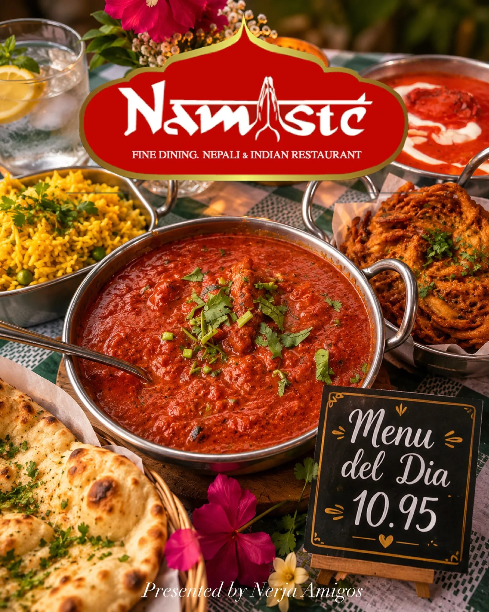 🍛 Looking for a lunch that&rsquo;s full of flavour and fantastic value?

Discover Namaste Nepali &amp; Indian Restaurant&rsquo;s Menu del D&iacute;a for just &euro;10.95 &ndash; a delicious choice of authentic Nepali and Indian dishes, lovingly prep