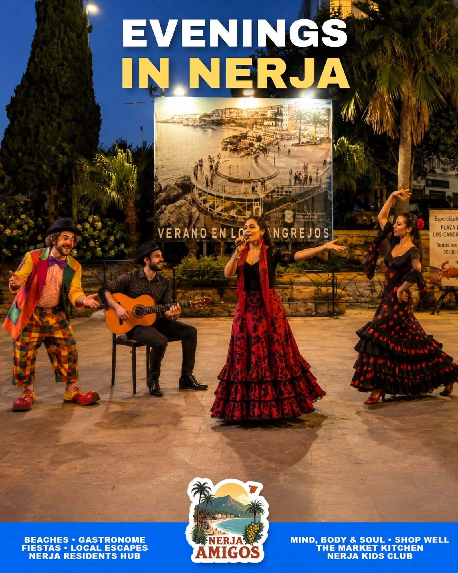 🎉 SATURDAYS IN NERJA &ndash; SO MUCH HAPPENING! ☀️🎶

From browsing unique local treasures at the - We Love Nerja Market - to enjoying another fantastic evening of live entertainment at Plaza de los Cangrejos, there&rsquo;s something for everyone th