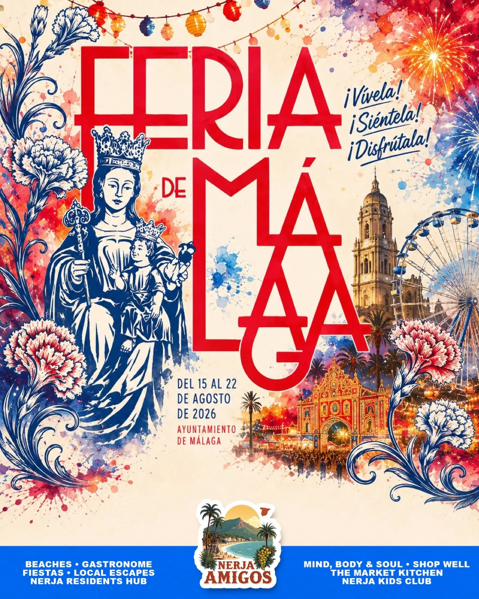 🌸 Our Neighbour&rsquo;s Biggest Celebration! 🎉

Have you been yet to Feria de M&aacute;laga? 

From colourful casetas and live music to flamenco, delicious food and unforgettable summer nights, M&aacute;laga&rsquo;s Feria is in full swing since 15t