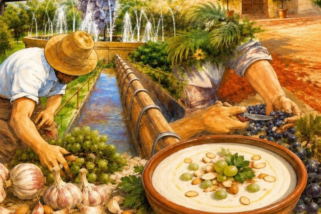 Almáchar - Ajoblanco ( White Garlic Soup) Festival