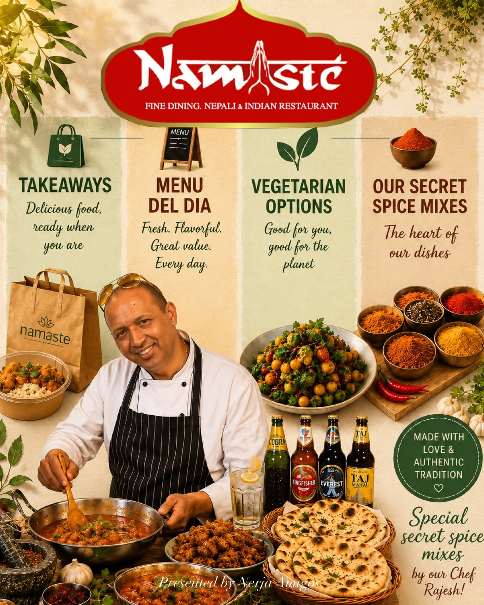 What&rsquo;s your favourite taste of Nepal or India? 🌶️🥘

At Namaste Nepali &amp; Indian Restaurant, Chef Rajesh brings authentic flavours to the table with his own secret spice blends, freshly prepared dishes and plenty of vegetarian choices. 🌿

