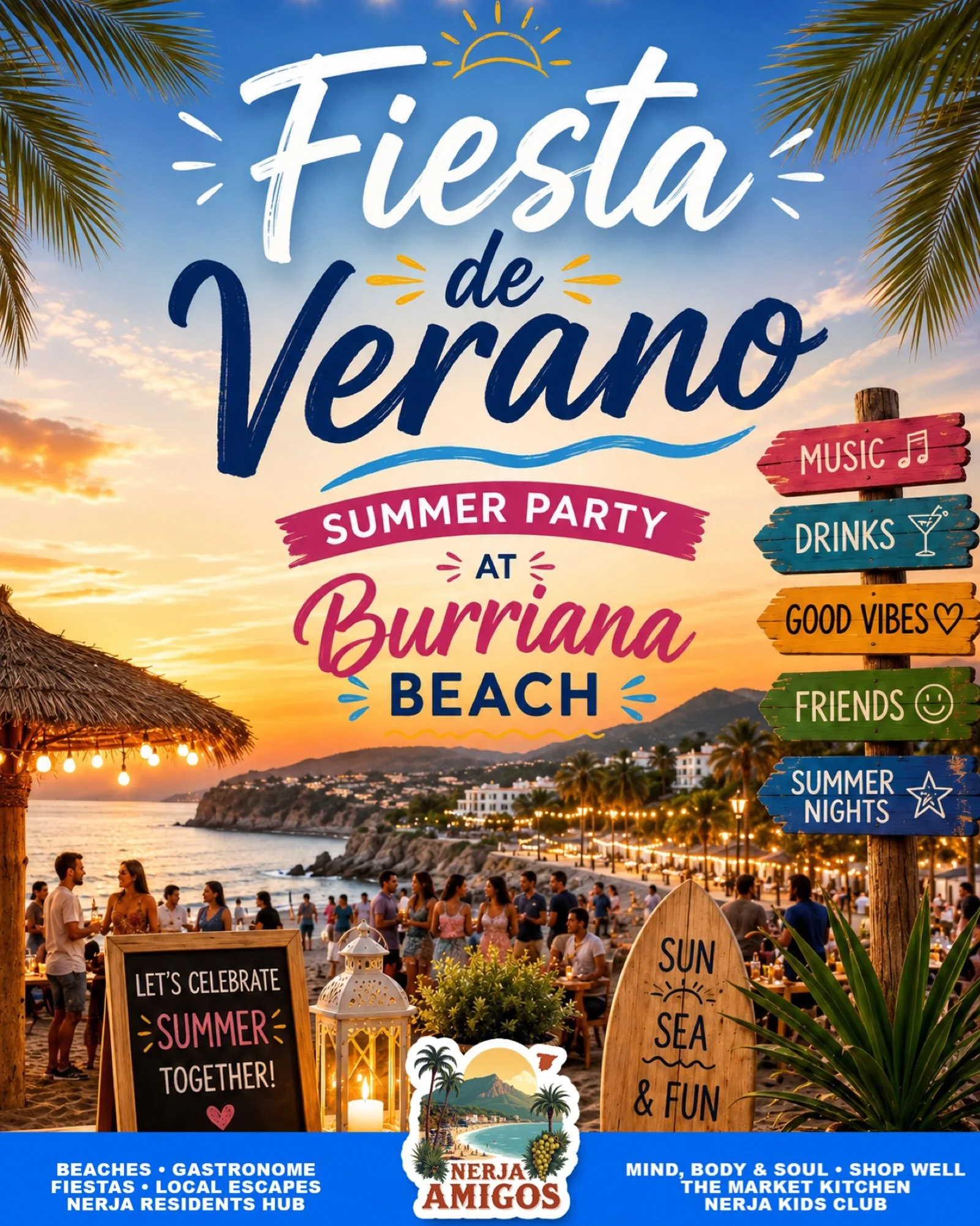 ☀️ SUMMER ISN&rsquo;T OVER YET! 🌊🎶

Tonight, Burriana Beach comes alive for the Fiesta del Verano &mdash; music, dancing and summer vibes by the sea!

Full details on the link below &mdash; just copy &amp; paste! 💃🏽 🎶 🏖️https://www.nerjaamigos.