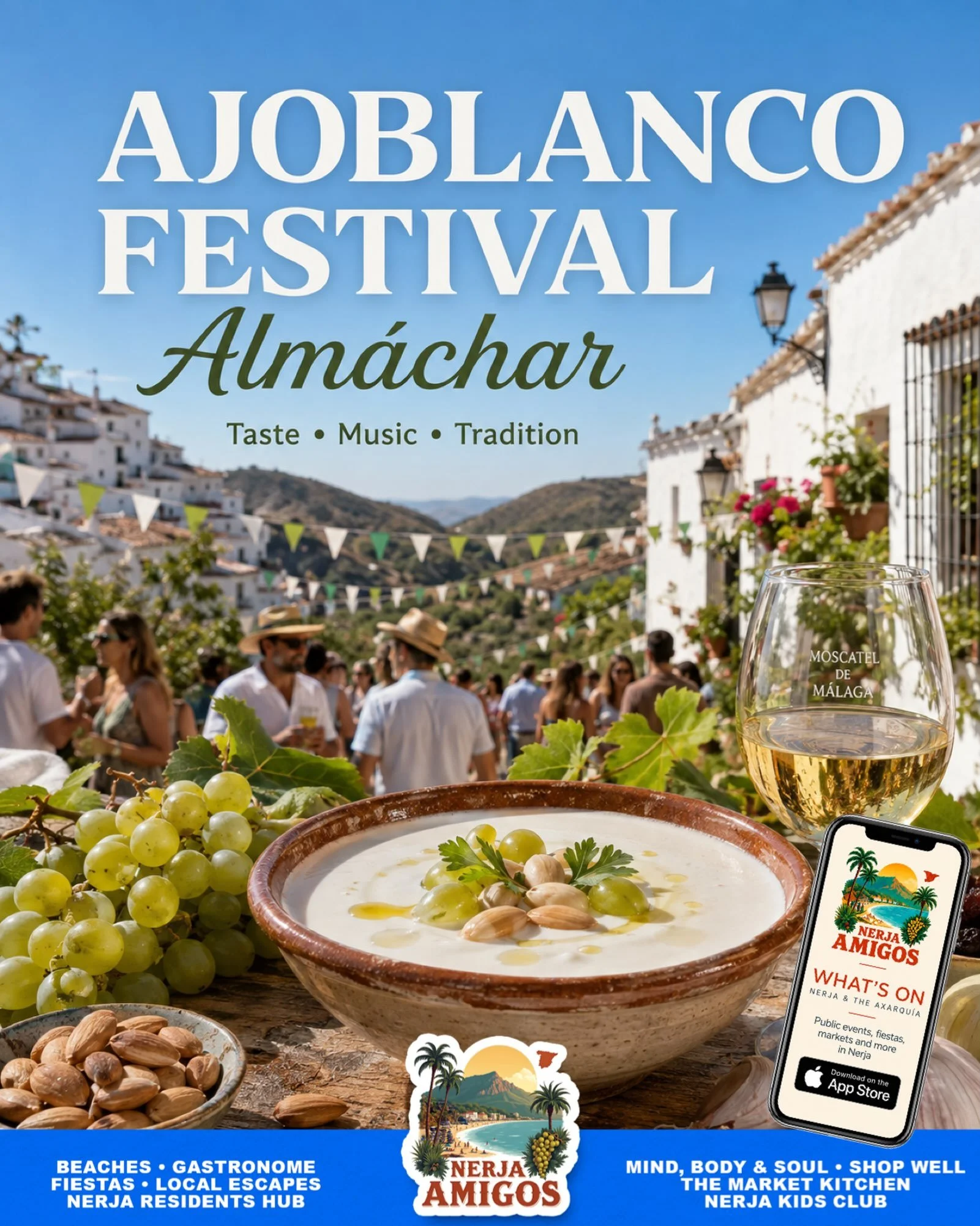 👀 What&rsquo;s going on in our neighbourhoods?

From village flavours to thrills in the sky, there&rsquo;s plenty to tempt you out and about! 🎉

🥣 Get a taste of tradition at the Ajoblanco Festival in Alm&aacute;char.
✈️ Keep your eyes on the skie