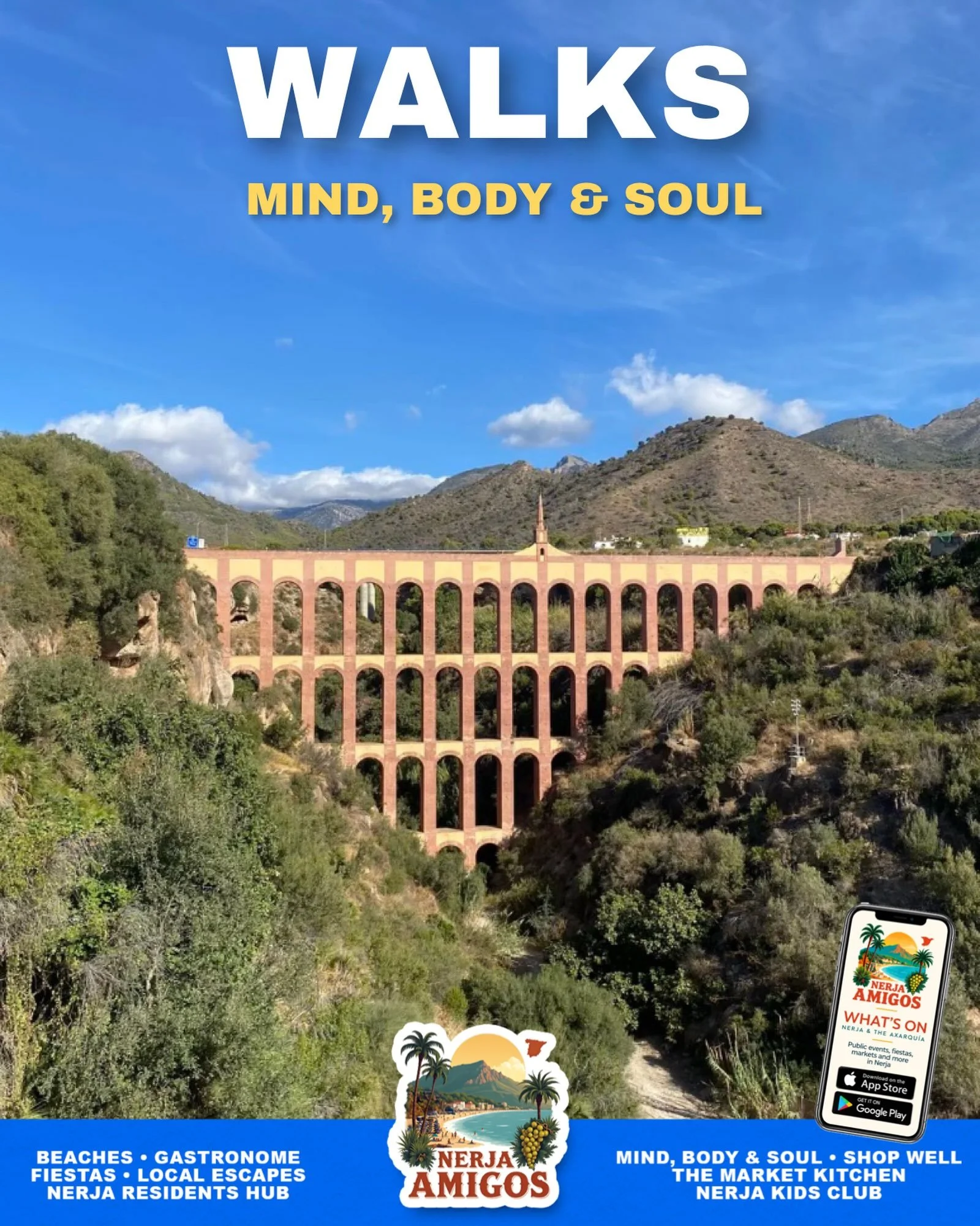 Looking for a little time for yourself? 🌿☀️

From relaxing massages to beautiful coastal walks, mountain trails and breathtaking nature, discover new ways to nourish your mind and body whilst exploring Nerja. 💆🏻 👣 

Explore 👀 the Mind, Body &amp