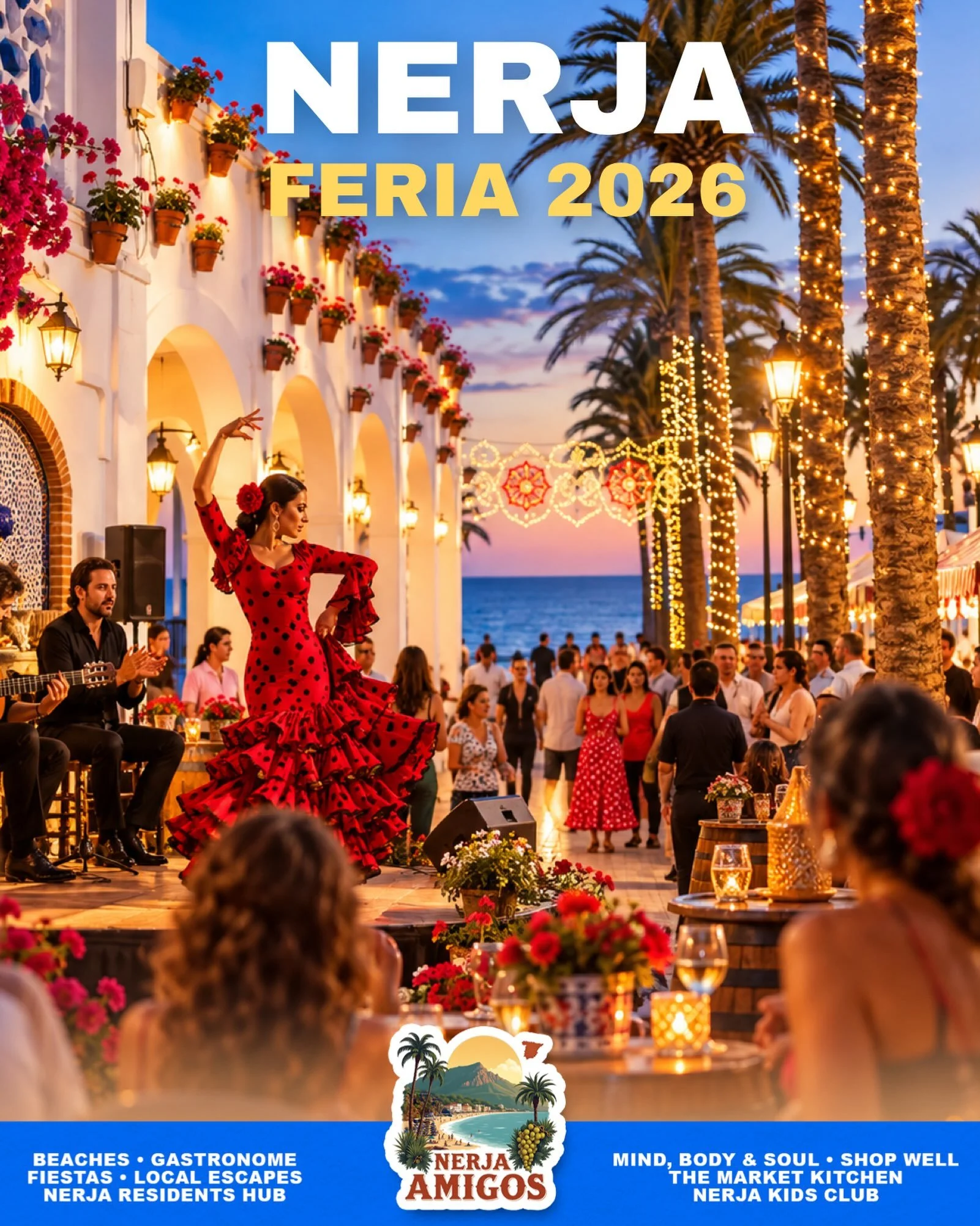 🎡 Are you ready for one of Nerja&rsquo;s biggest celebrations of the year? 💃🎶

Nerja Feria is almost here! 8- 12 October. Days filled with music, dancing, fairground fun, flamenco, food and that unmistakable feria atmosphere. 🎠✨

This year&rsquo;