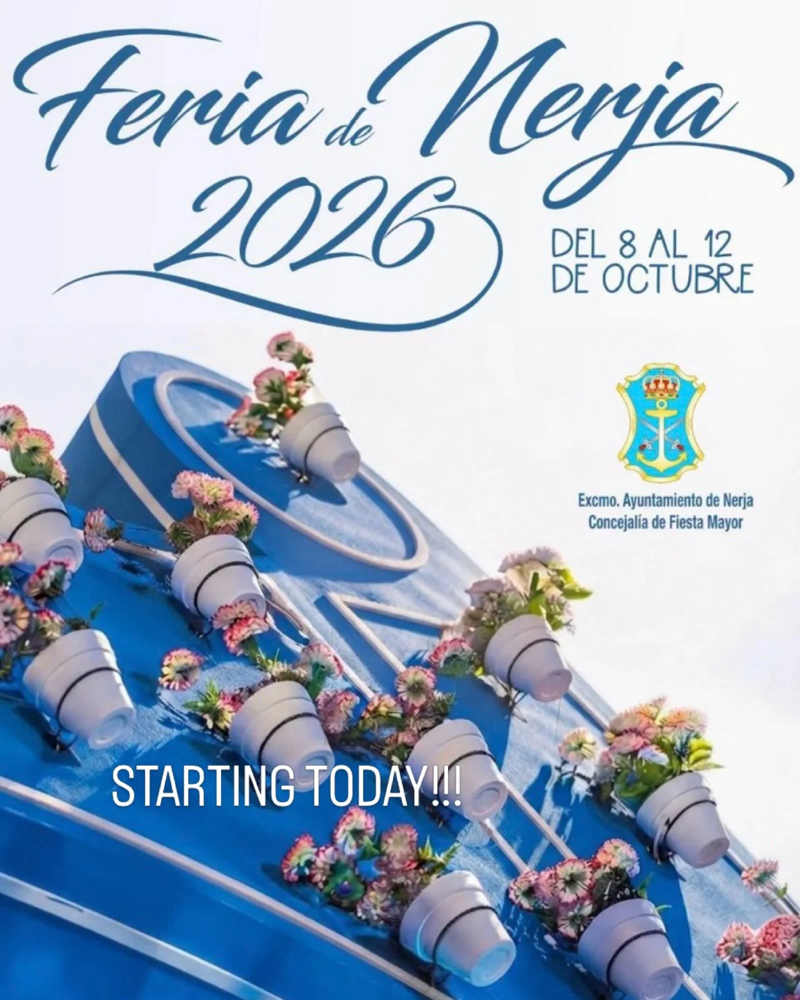🎡 Ready for Nerja Feria? 💃🎶

Nerja Feria starts TODAY! 🎉 Five fabulous days of music, tradition, flamenco, concerts, family fun and that unmistakable Feria atmosphere are taking over Nerja. 🎠✨

📲 Download the &ldquo;Nerja Amigos What&rsquo;s On