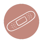 Curita o apósito en forma de banda adhesiva