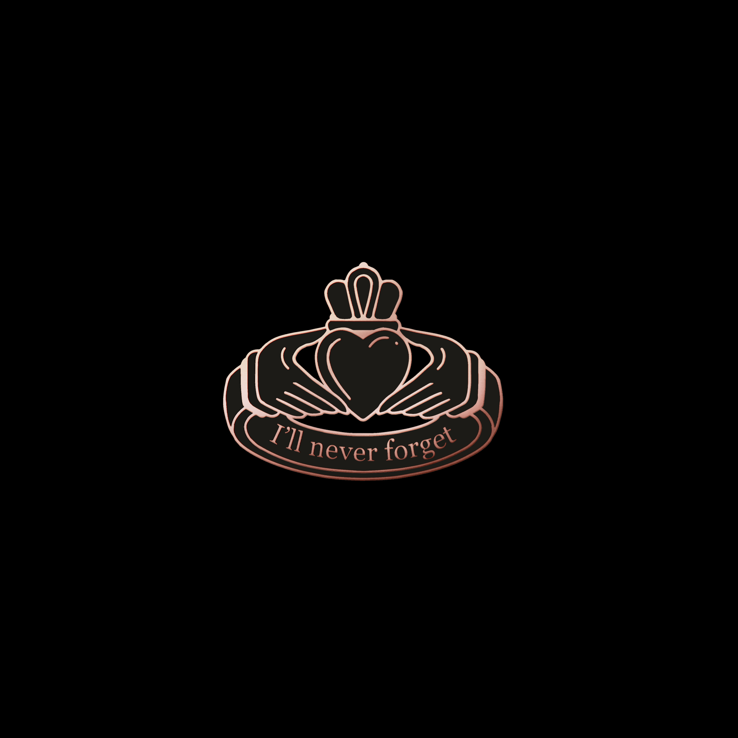 Angel & Buffy's Claddagh Ring Enamel Pin