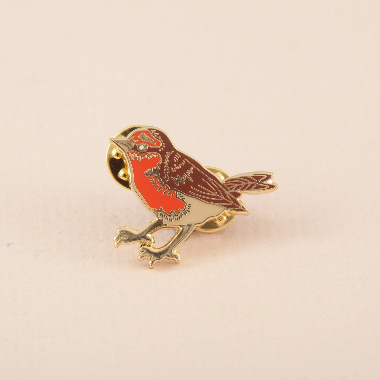 Robin Bird Lapel Pin from the Secret Garden