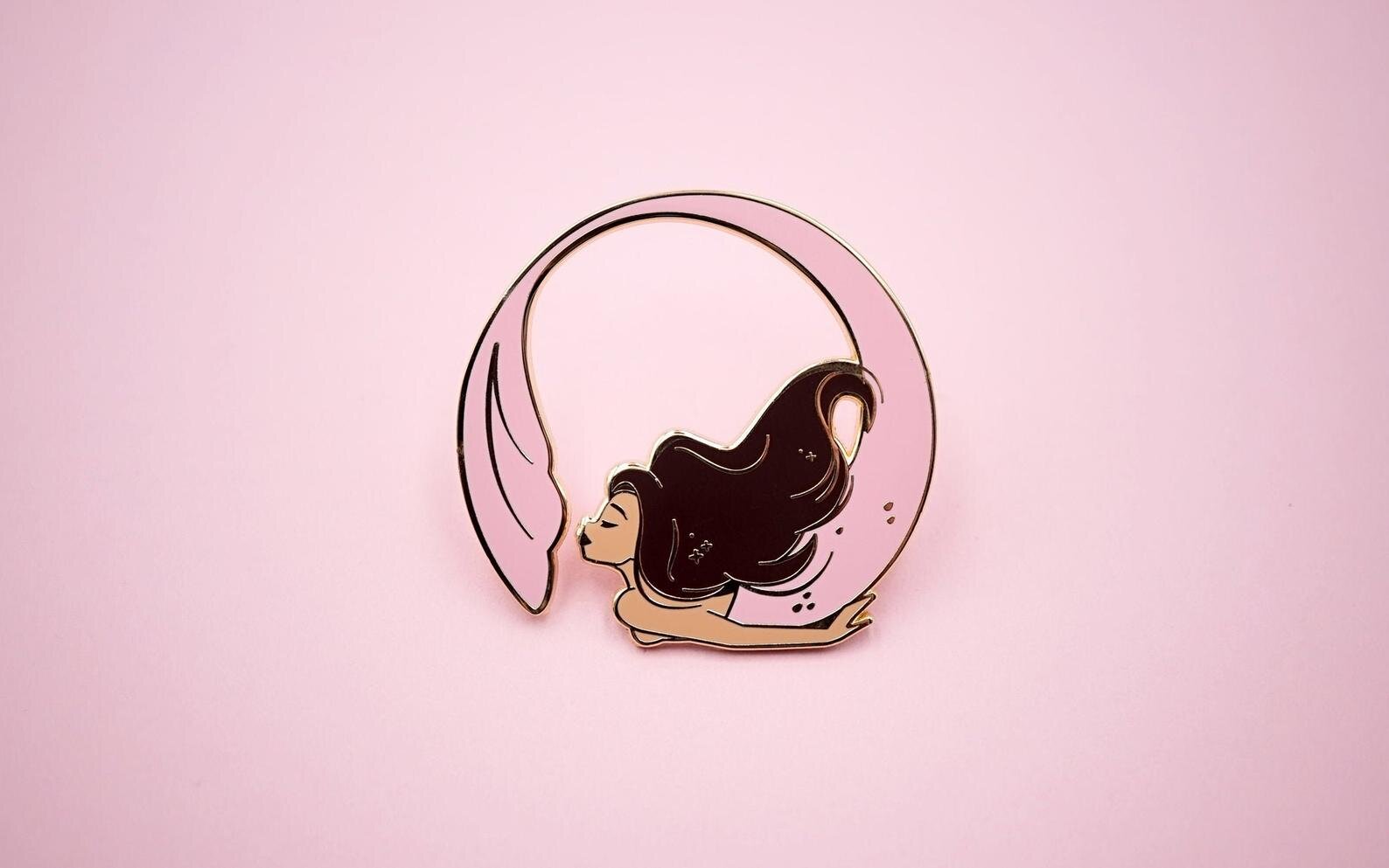 mermaid enamel pin
