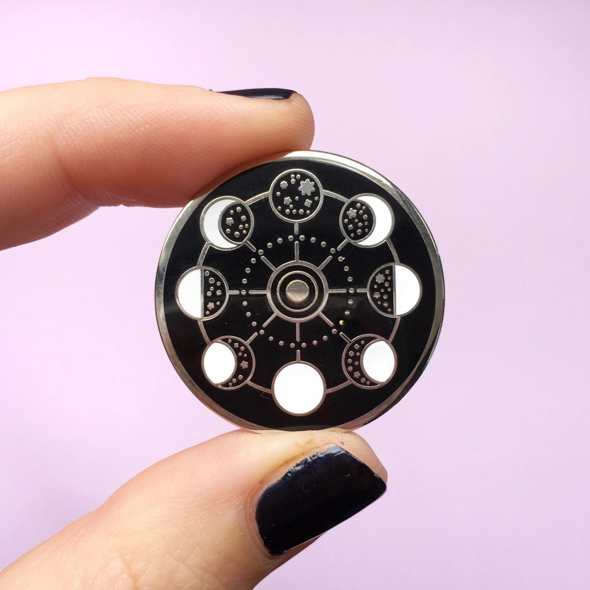 moon enamel pin