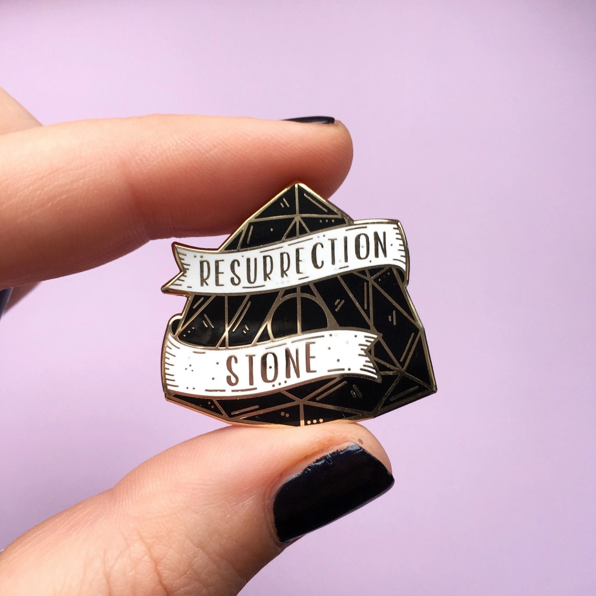 harry potter resurrection stone enamel pin