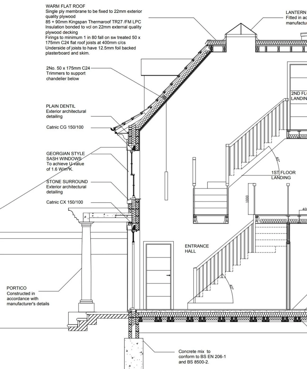 We are always asked what Working Drawings are, and this is a perfect example. This details all of the key building elements, from the foundations and walls, to the insulation, stairs and decorative additions 🧱