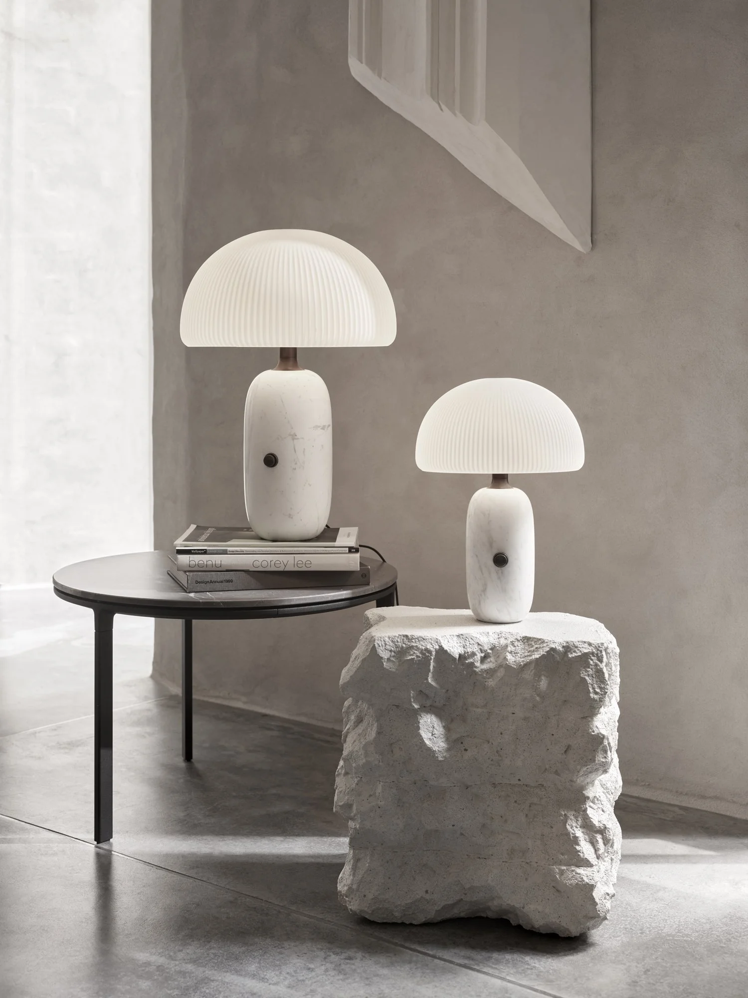 vipp-591-592-sculpture-table-lamp-combo-white-marble-ON-01.jpg