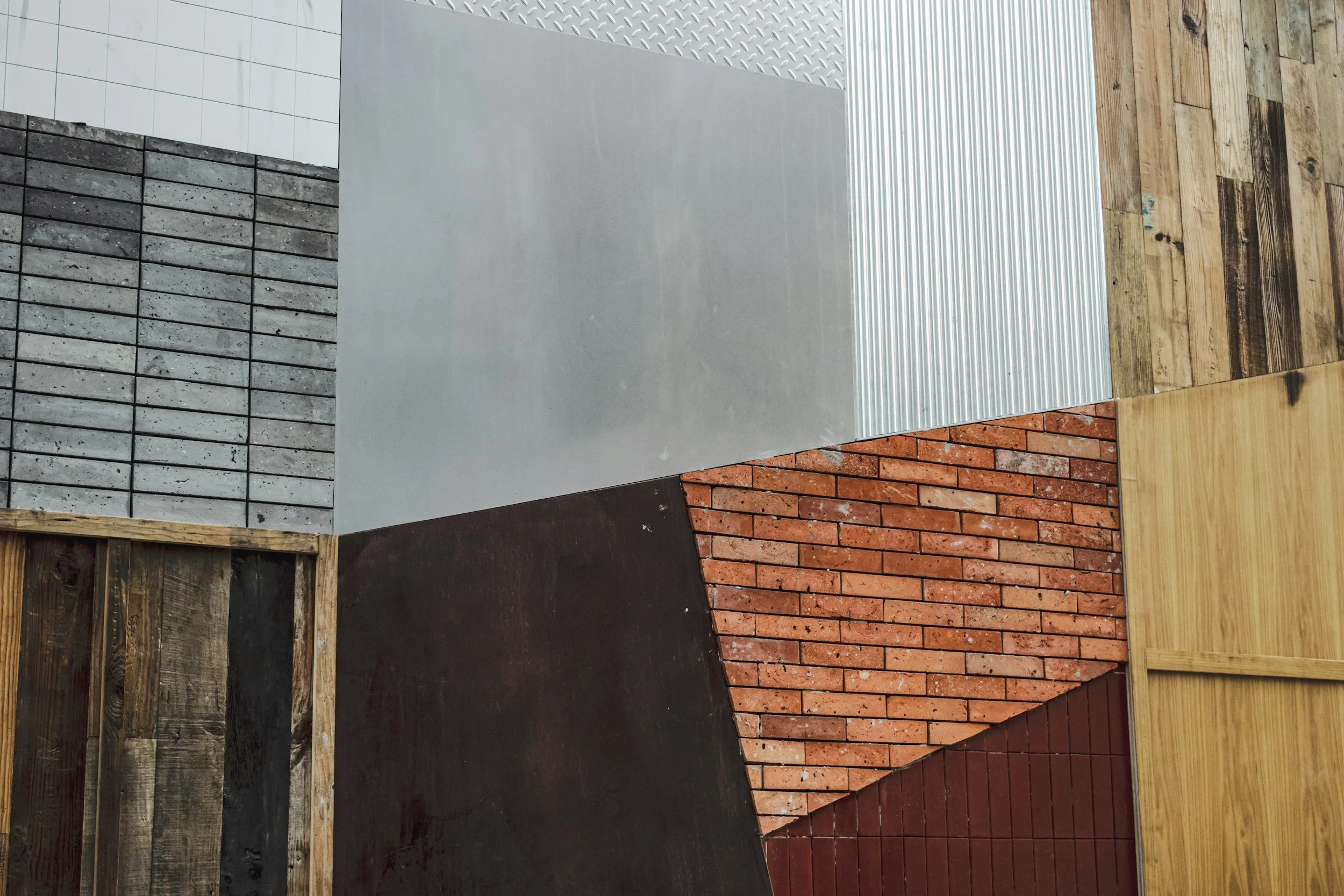 bricks, tile, wood building materials