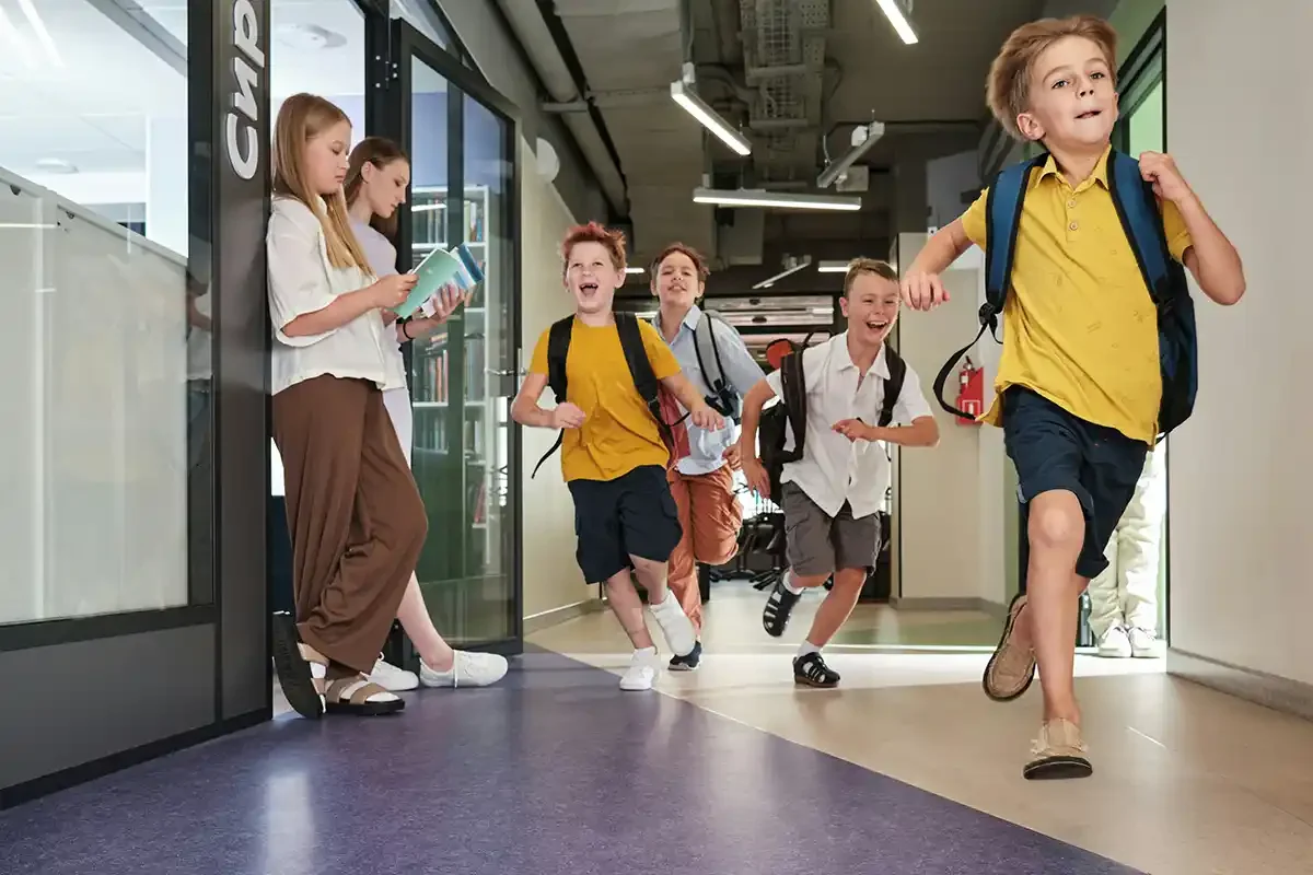 Primary school classroom in the UK for relocating families
