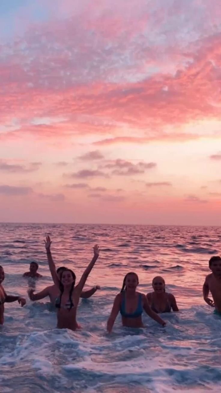 Beach with friends at sunset.jpeg