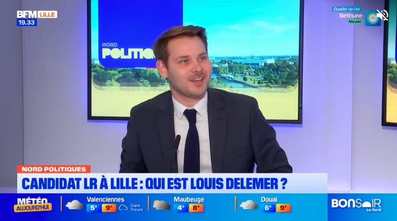 REPLAY : Louis Delemer invité politique de BFM Grand Lille