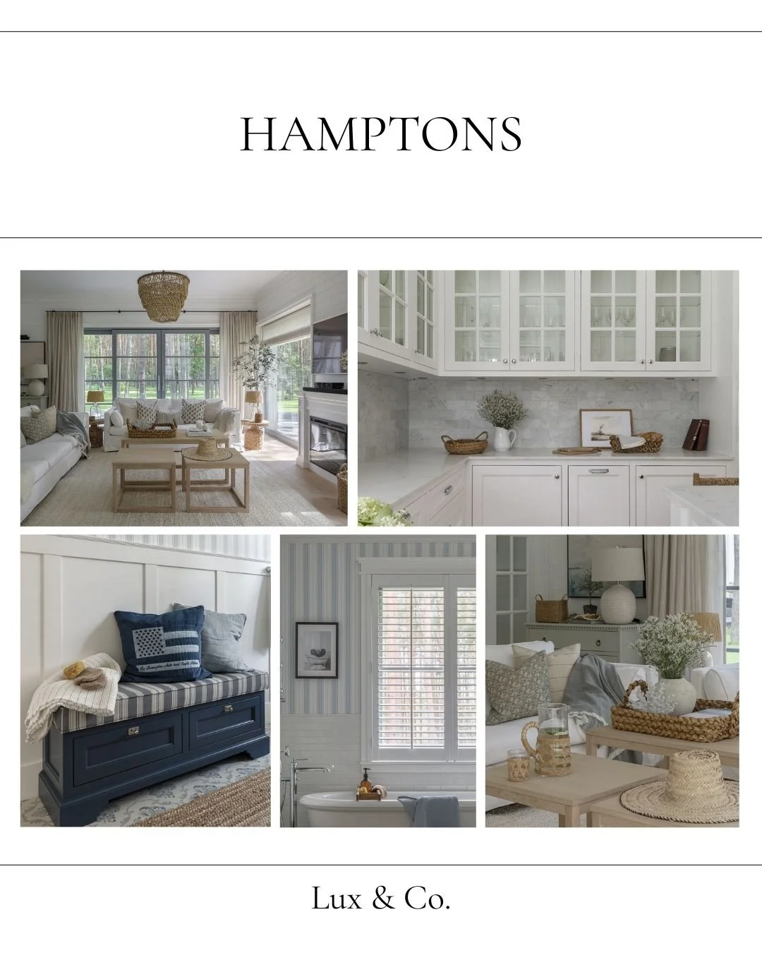 Hamptons to styl, kt&oacute;ry wprowadza do wnętrza lekkość, przestrzeń i elegancję inspirowaną nadmorskim klimatem. Łączy swobodę z wyrafinowaniem, tworząc domy jasne, komfortowe i pełne oddechu.

To idealny wyb&oacute;r, jeśli cenisz naturalne świa