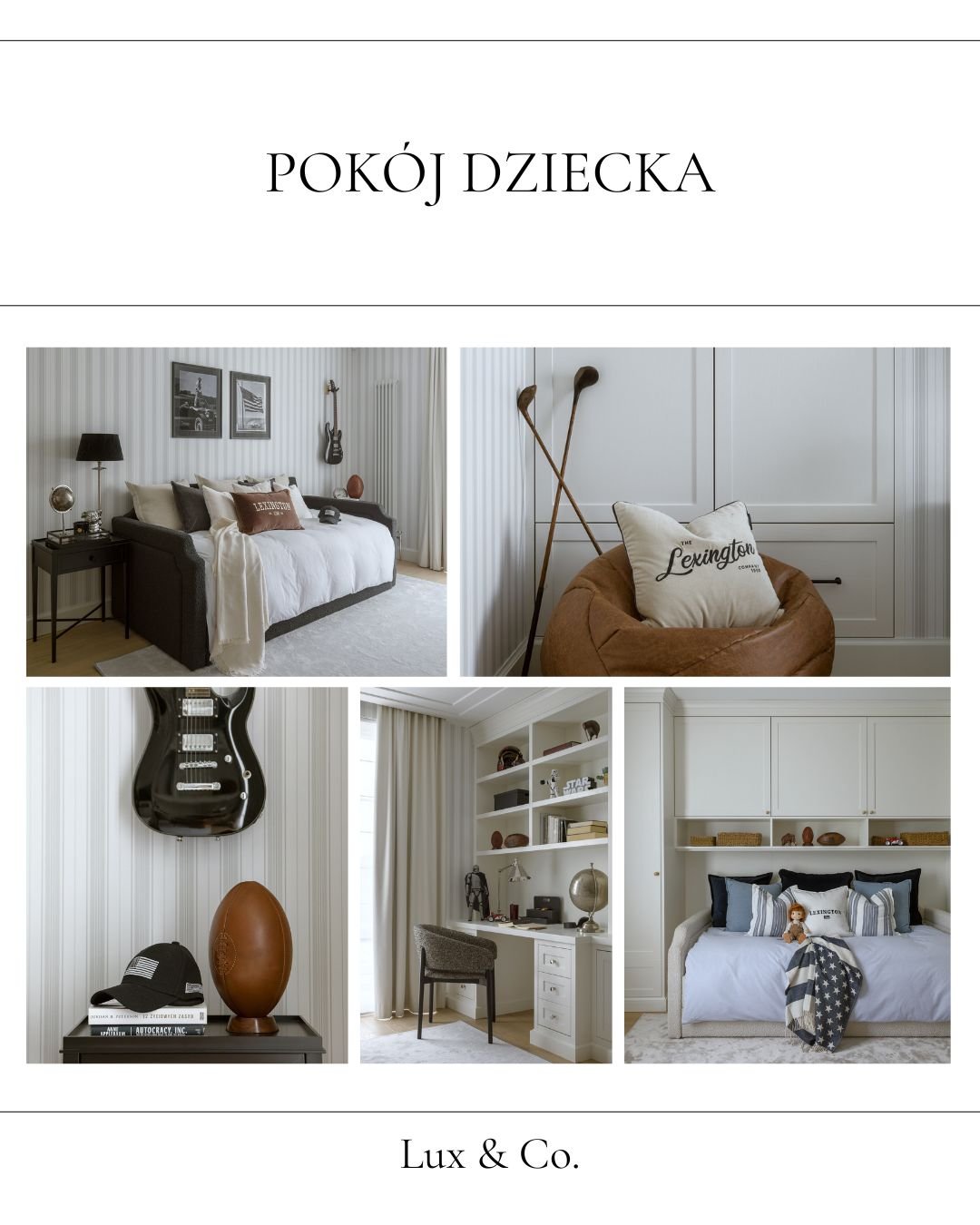 Projektując pok&oacute;j dla dziecka, zawsze zaczynamy od tego, co najważniejsze - jego dobra, wygody i codziennych potrzeb. Przestrzeń ma wspierać koncentrację, sprzyjać wyciszeniu, ale też ułatwiać utrzymanie porządku i dawać poczucie bezpieczeństw