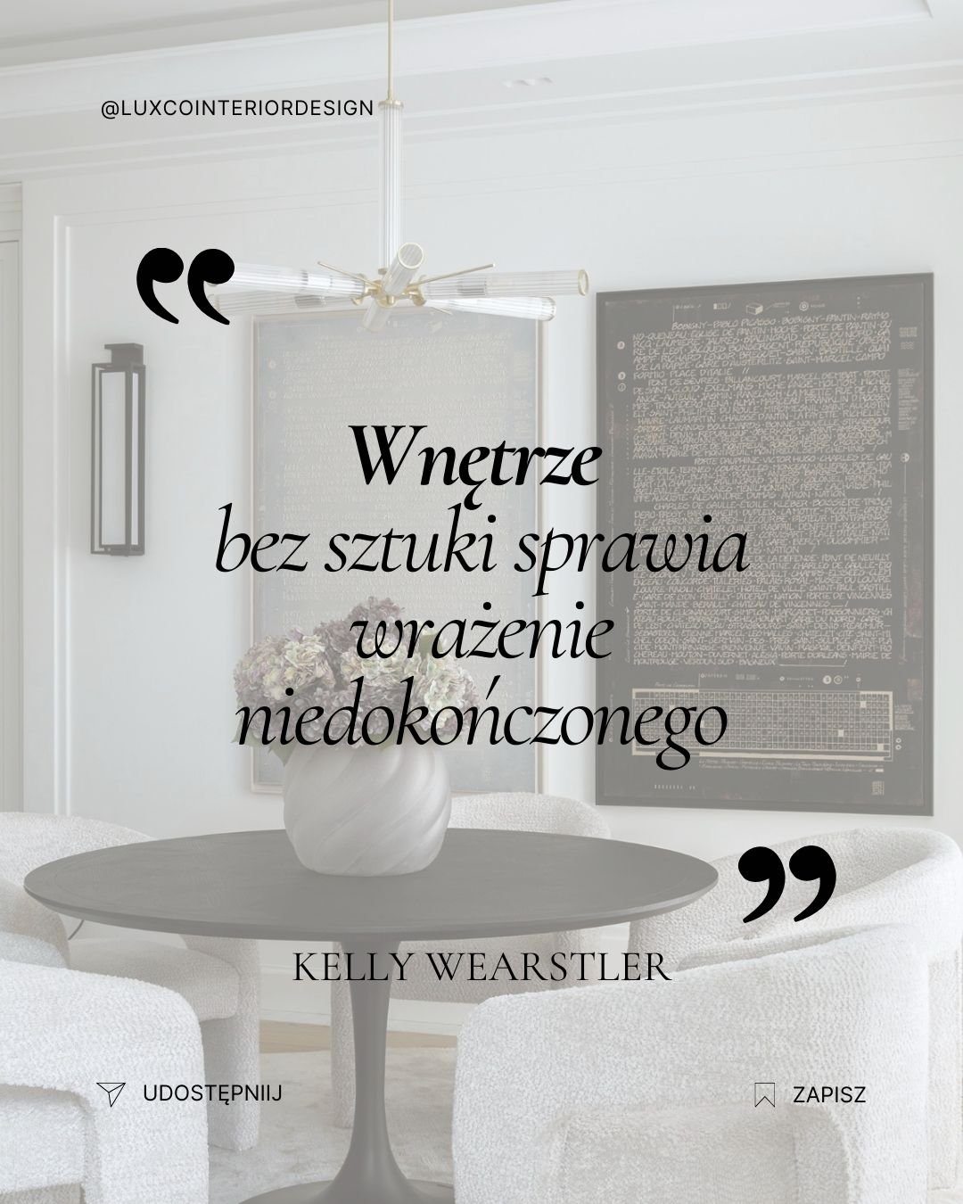 Sztuka potrafi zmienić spos&oacute;b, w jaki odbieramy przestrzeń. Obraz na ścianie, grafika czy rzeźba nie są jedynie dekoracją &ndash; wprowadzają emocję, nadają wnętrzu charakter i sprawiają, że przestrzeń staje się bardziej osobista.

W dobrze za