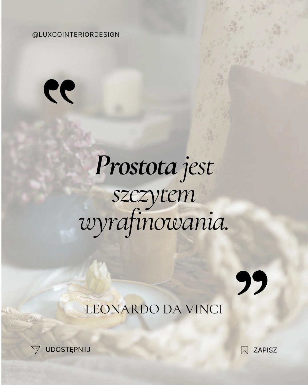 Największym błędem w projektowaniu wnętrz luksusowych jest myślenie, że &bdquo;więcej znaczy lepiej&rdquo;.

Przepych łatwo kupić, ale prawdziwe wyrafinowanie wymaga dyscypliny. Luksus tkwi w prostocie - w doskonałych proporcjach, szlachetnych materi