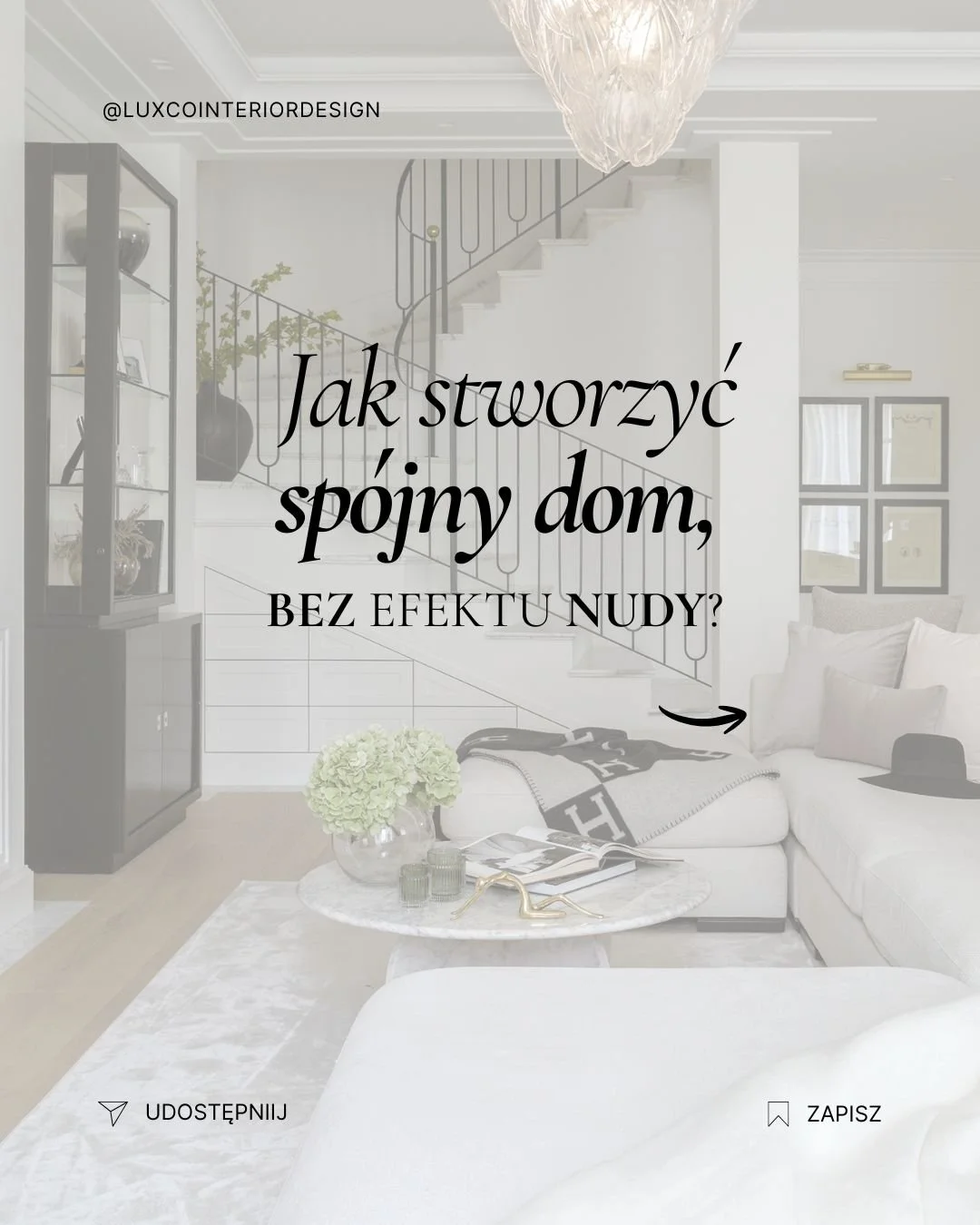 Sp&oacute;jne wnętrze nie oznacza, że wszystko musi być identyczne.

Dom wygląda harmonijnie wtedy, gdy materiały, kolory i proporcje wzajemnie się uzupełniają, ale jednocześnie zostawiają miejsce na kontrast, faktury i osobiste detale.

To właśnie o