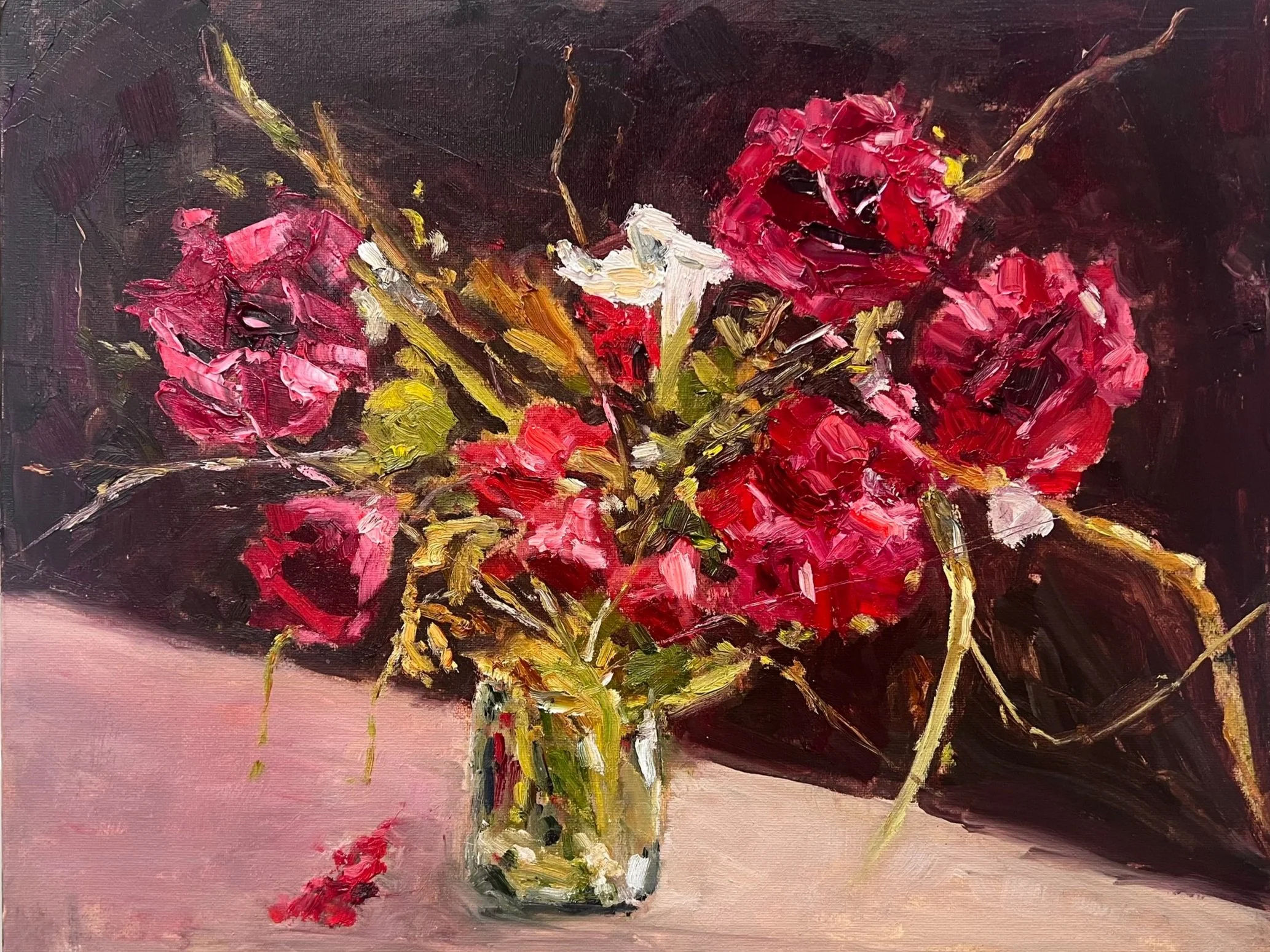 Rubies in Glass | Oil on canvas | Unavailable / Personal Collection