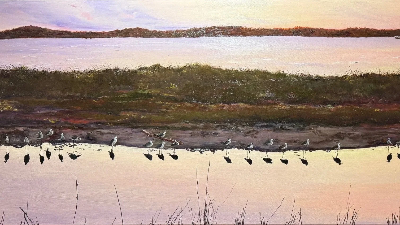 Reflections at Dusk | Oil on canvas | Framed | 70cm x 120cm | SOLD