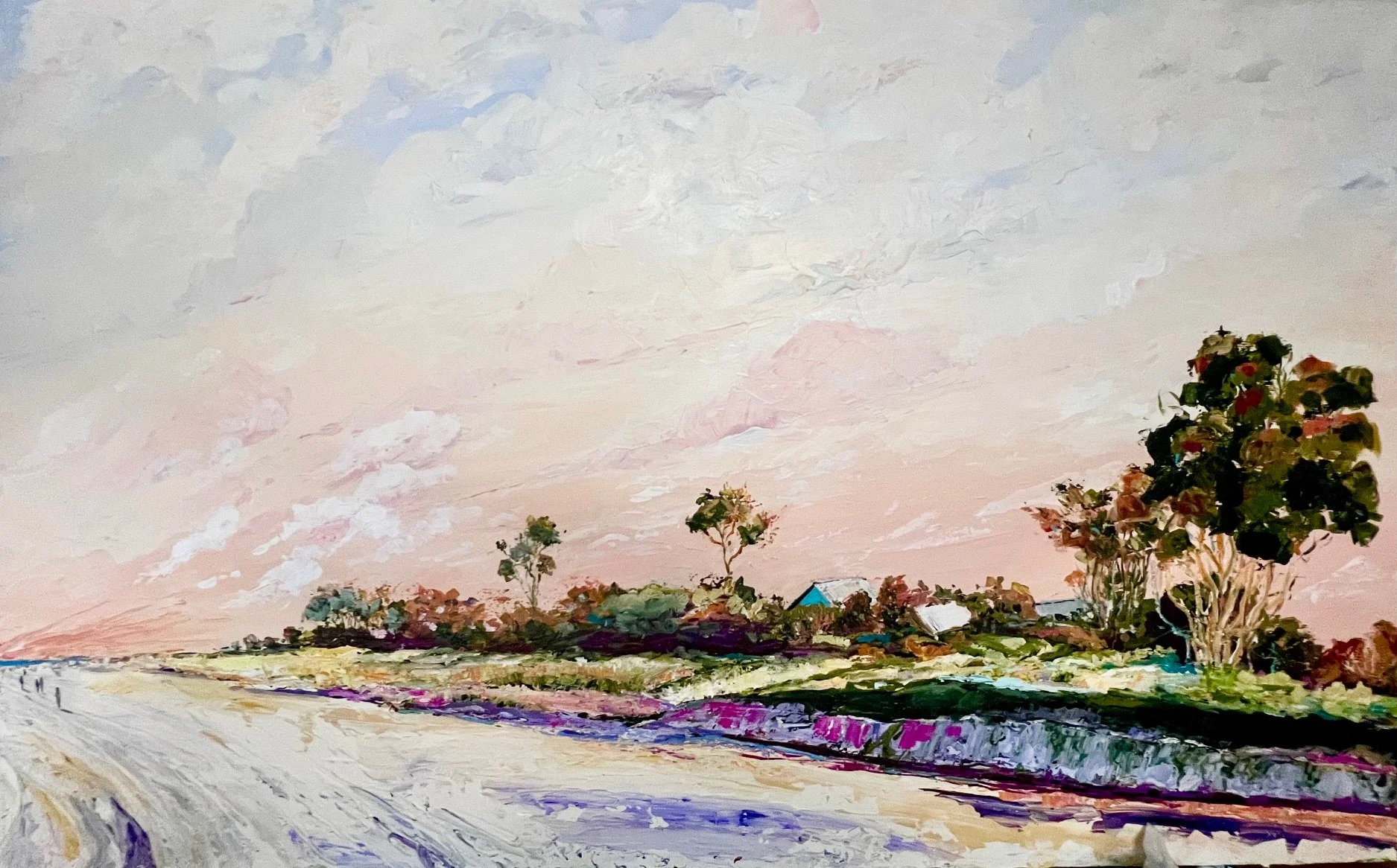 Yarun - Bribie Island | Acrylic on canvas | 70cm x 120cm | SOLD