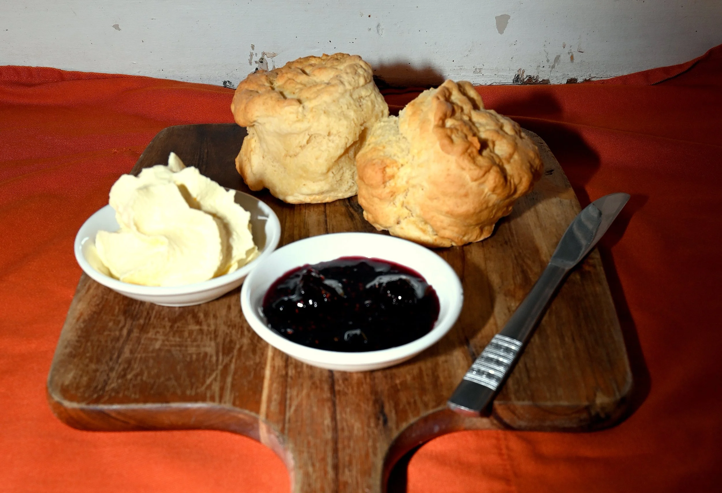 House made scones and instore berry jam with local cream