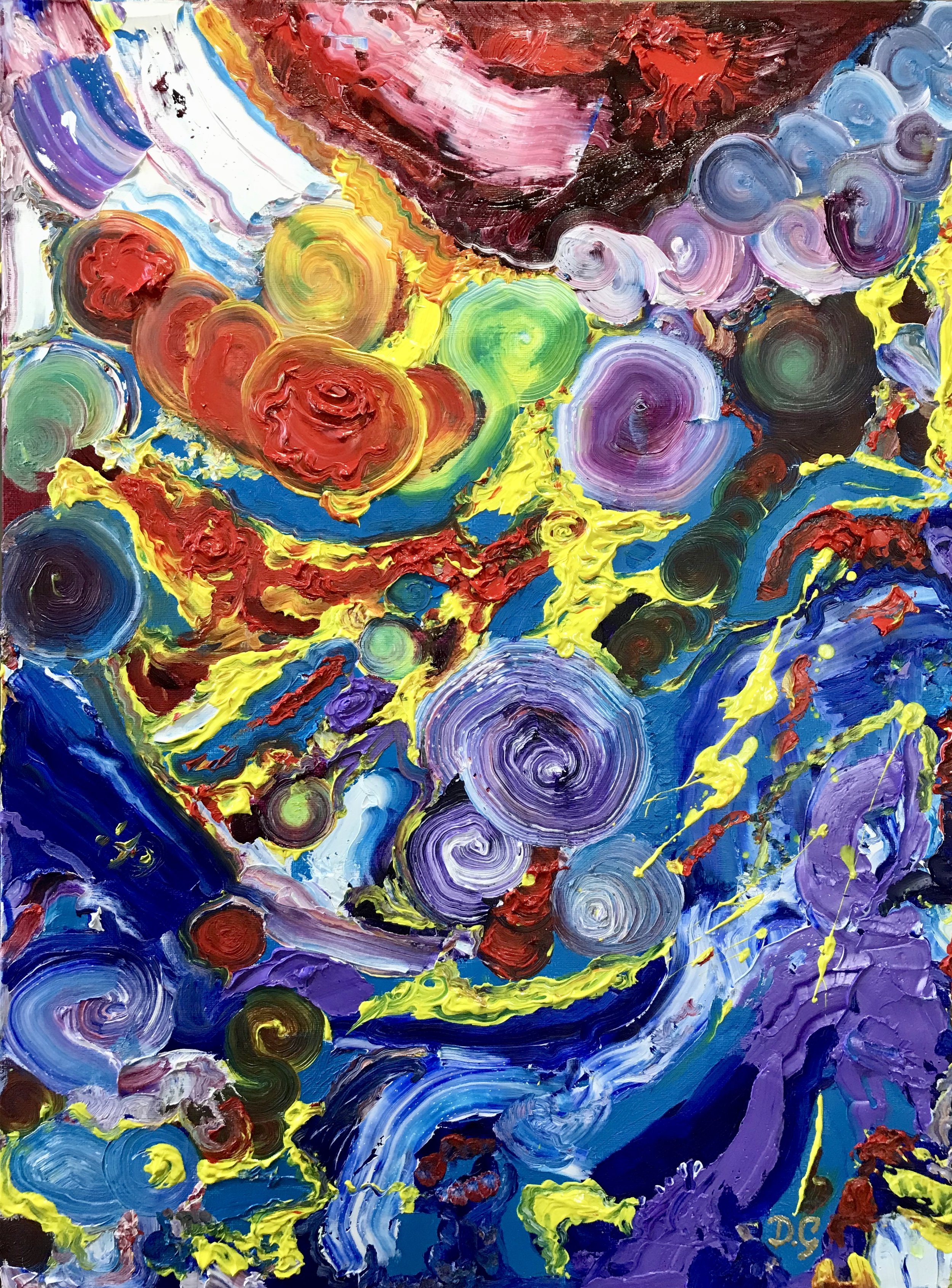 Life is Art . 2025. Oil on canvas . -45.7 x 61 x 4cms