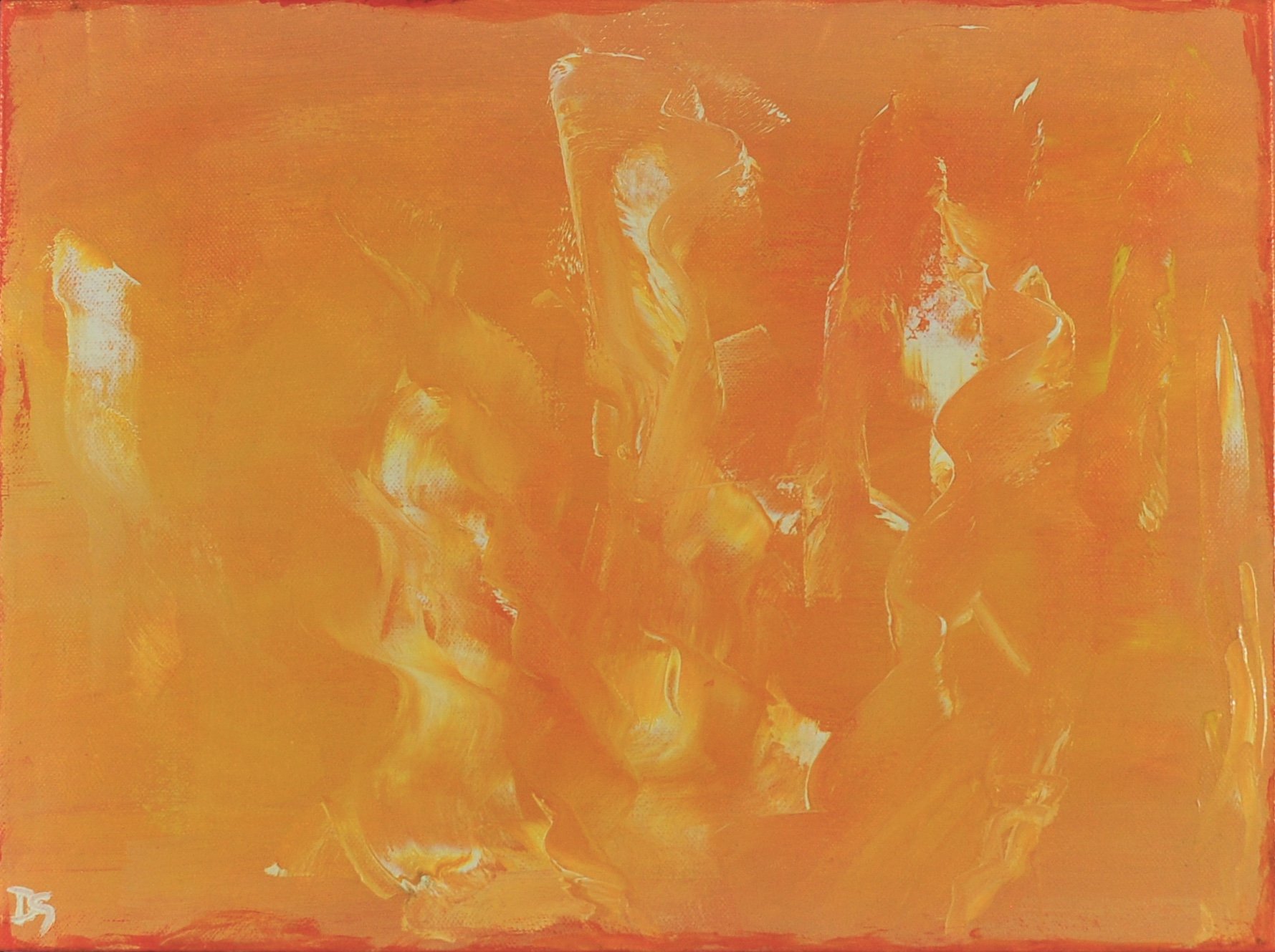 The fire Dance . Oil on canvas . 2020. 41 x 30.5 x 4 cms